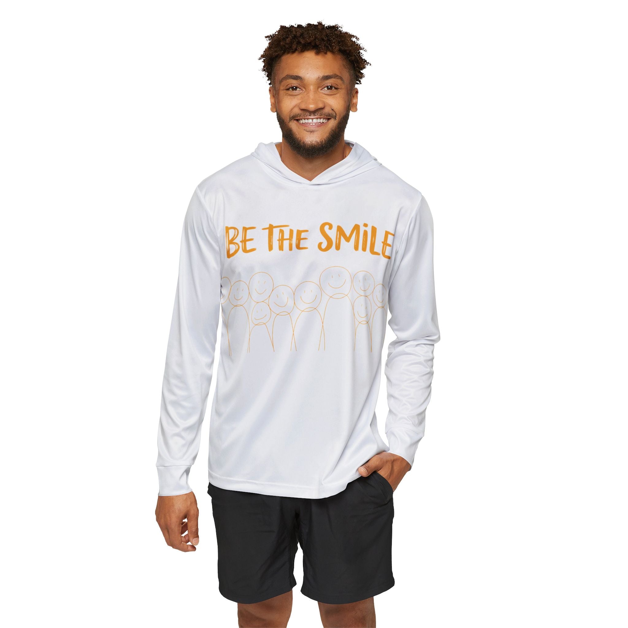 Be The Smile Beach Hoodie — Men's lightweight UV ultra comfort shirt