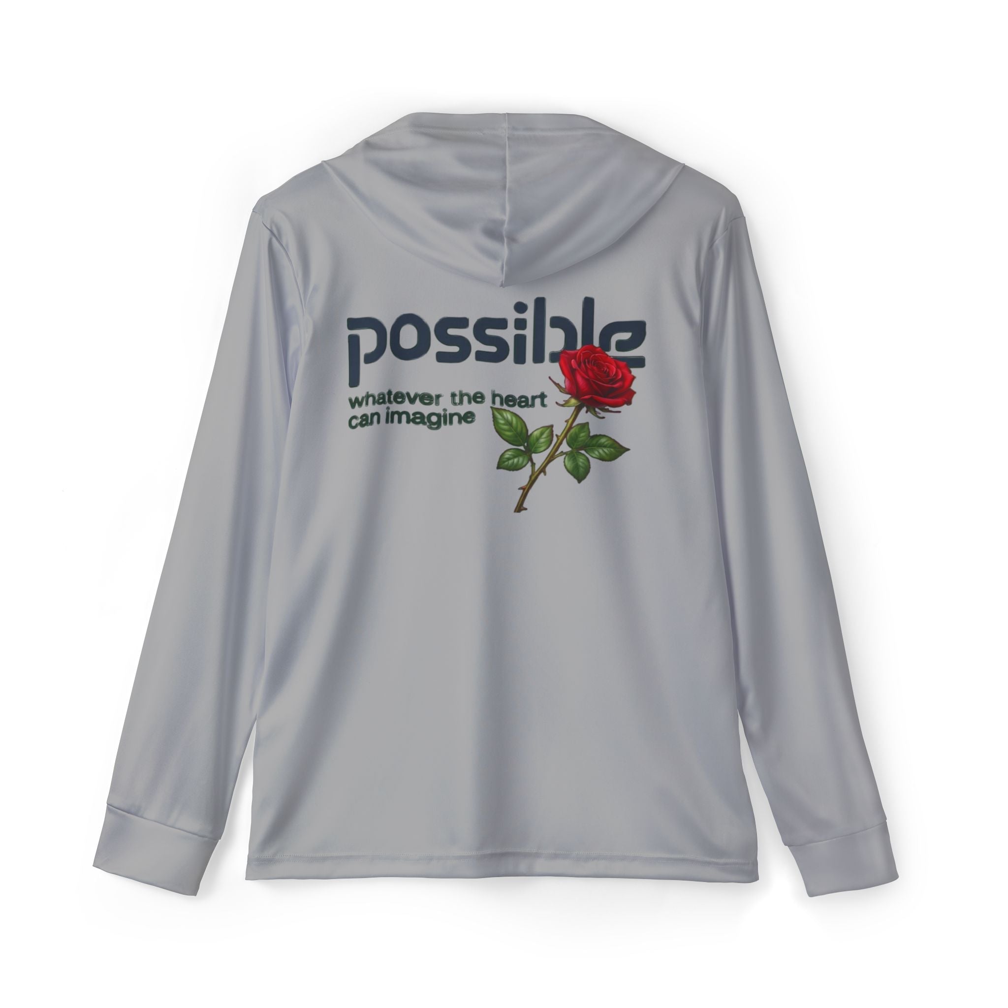 Unisex sleek, ultra-comfortable Hoodie — "Possible: whatever the heart can imagine" Dance & UV Beachwear