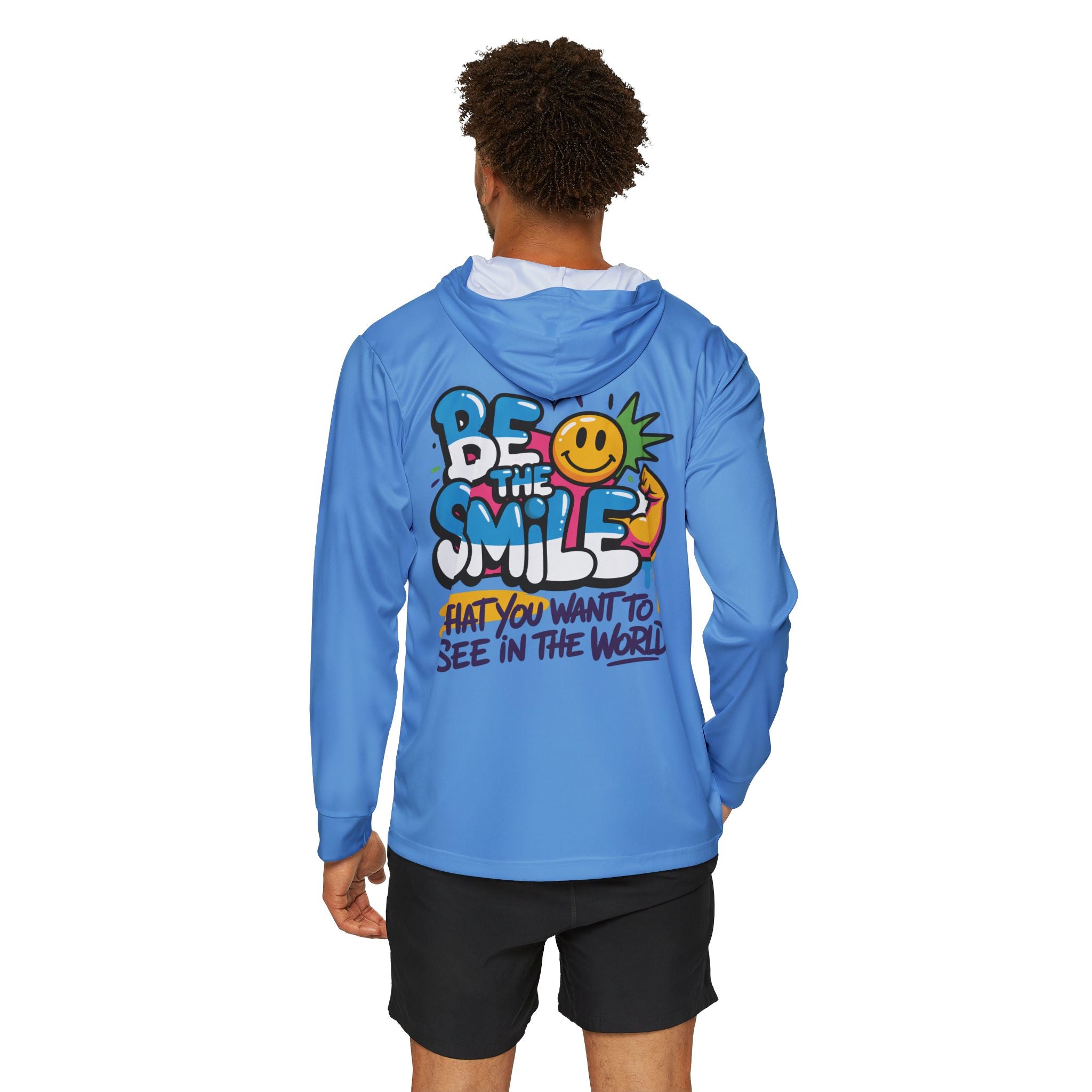 Be The Smile Beach Hoodie — Men's lightweight UV ultra comfort shirt