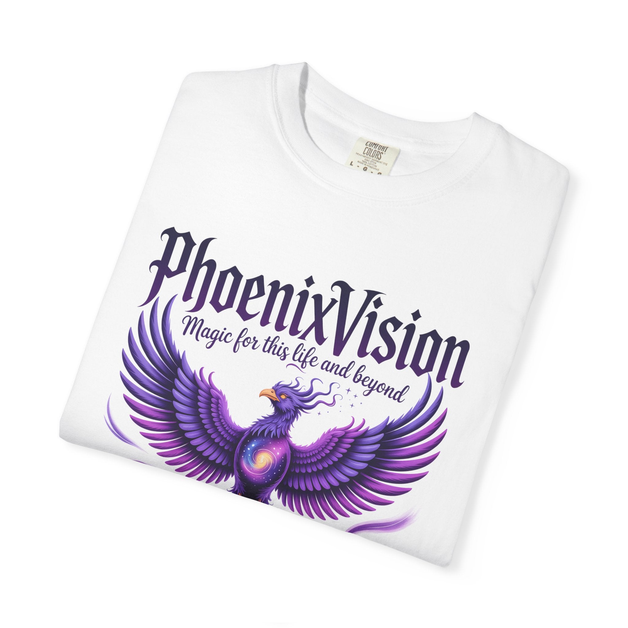 Phoenix Vision Graphic T-Shirt – Purple Phoenix "Magic from this Life and Beyond"