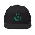 Flat Bill Cap - "Be The Smile" Embroidered Snapback Hat