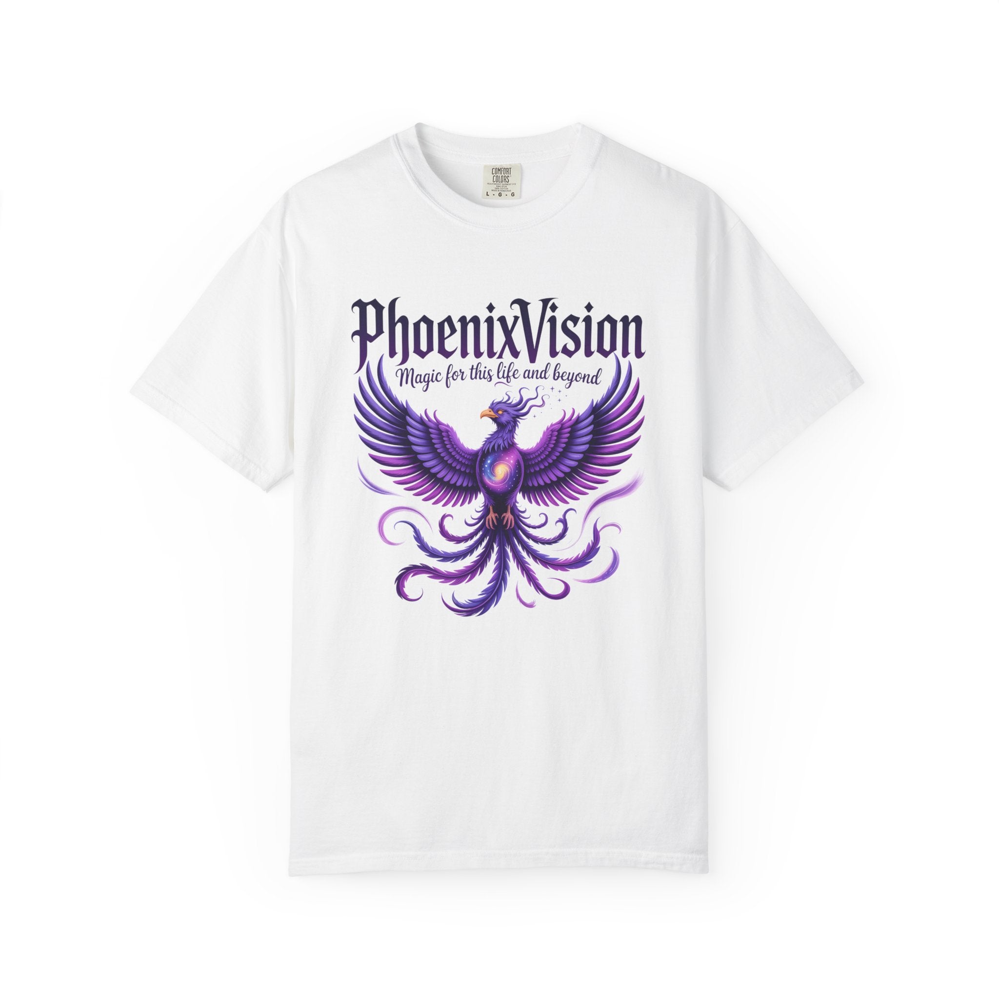 Phoenix Vision Graphic T-Shirt – Purple Phoenix "Magic from this Life and Beyond"