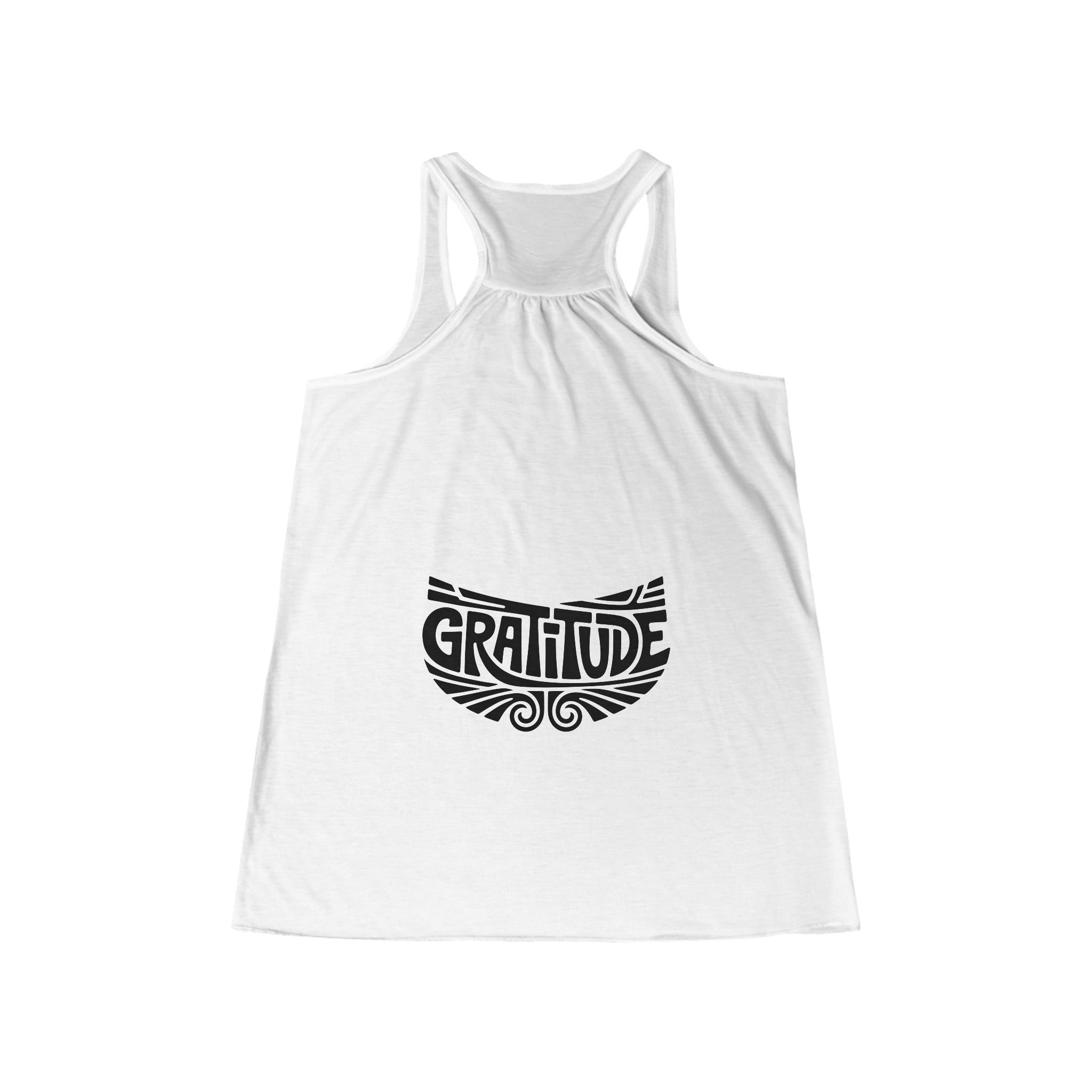 Gratitude Flowy Racerback Tank — Joyful Aloha Activewear