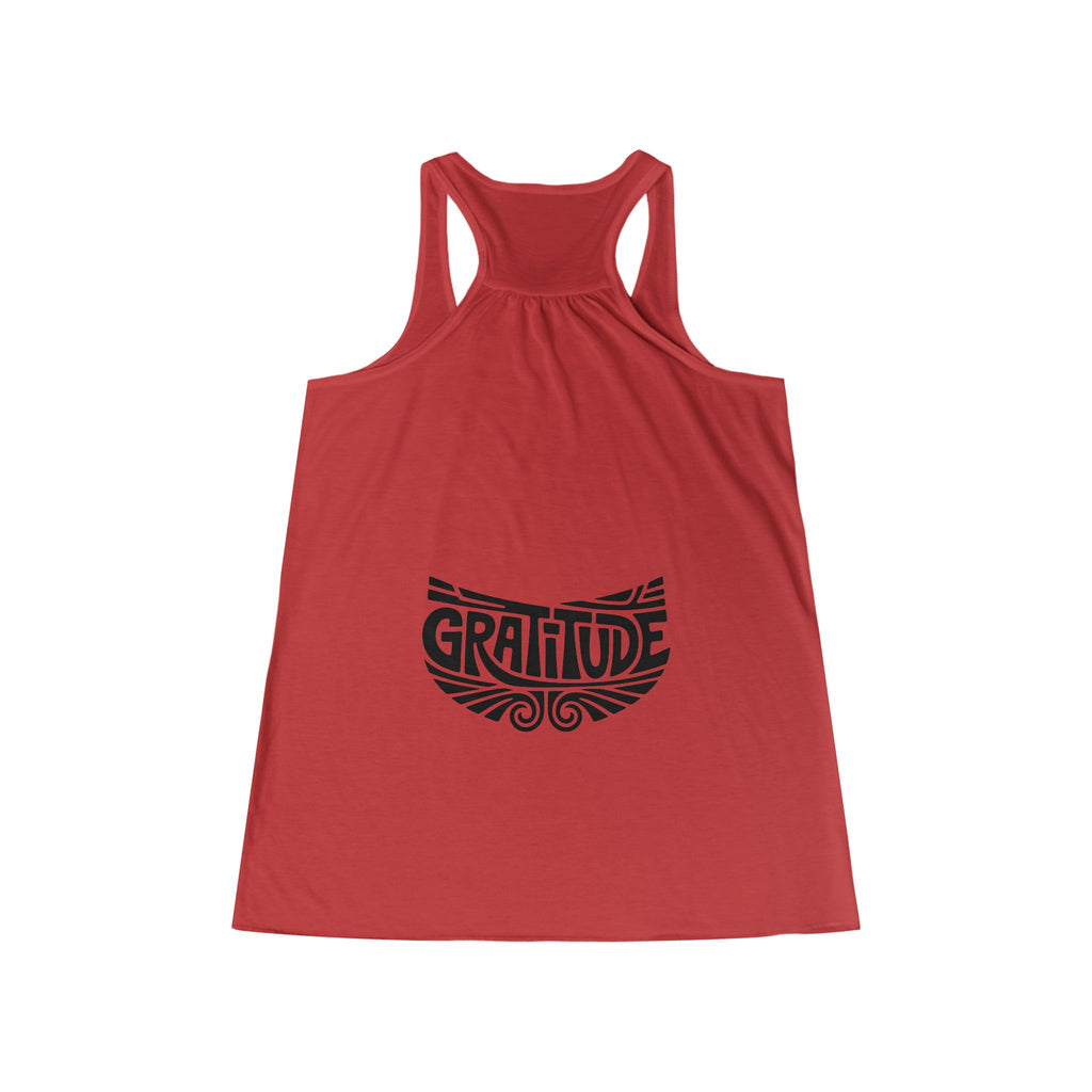 Gratitude Flowy Racerback Tank — Joyful Aloha Activewear