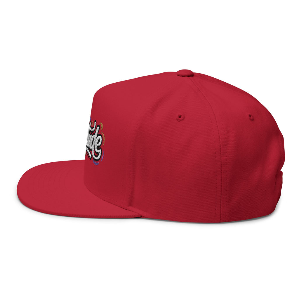 Flat Bill Cap - "GRATITUDE" Embroidered Snapback Hat