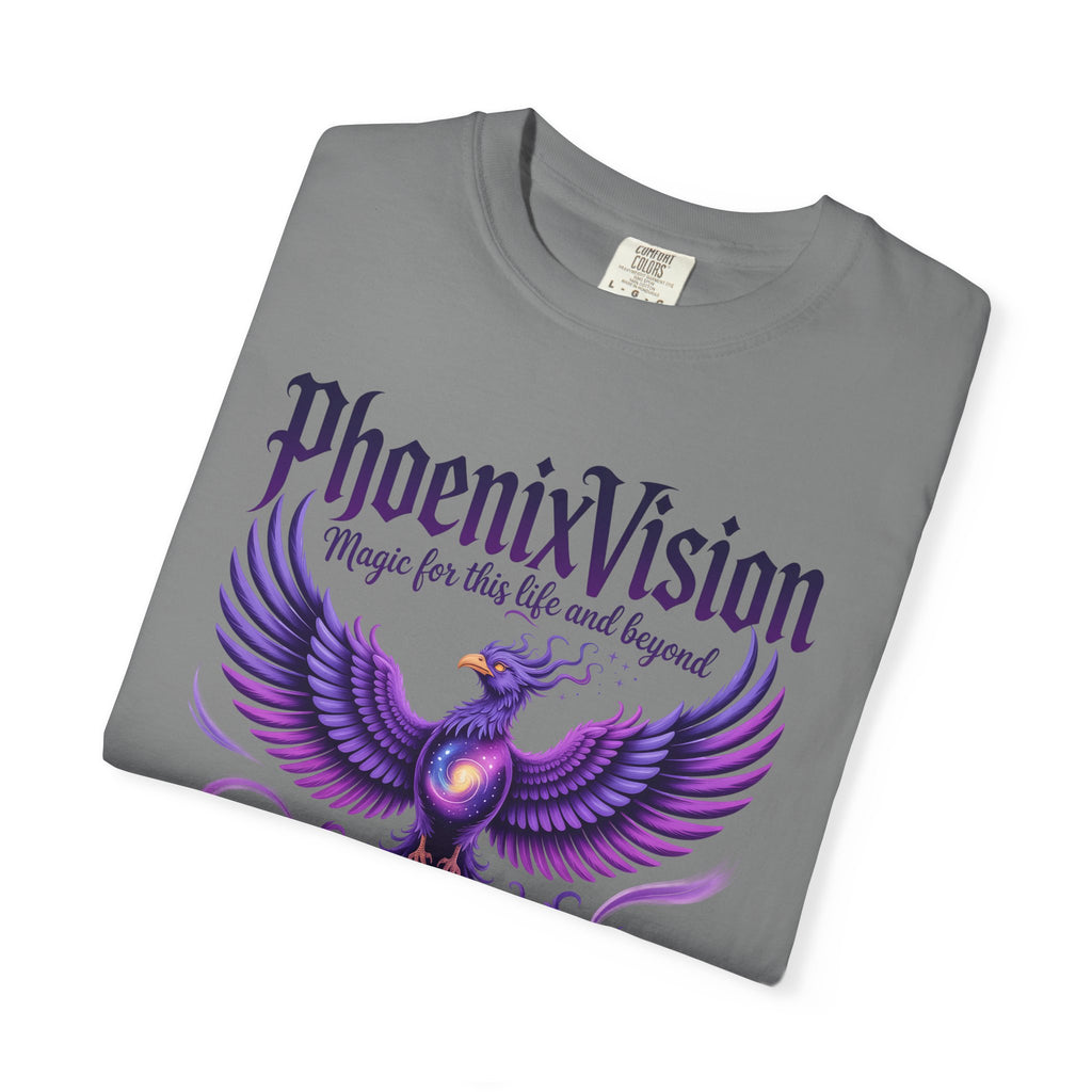 Phoenix Vision Graphic T-Shirt – Purple Phoenix "Magic from this Life and Beyond"