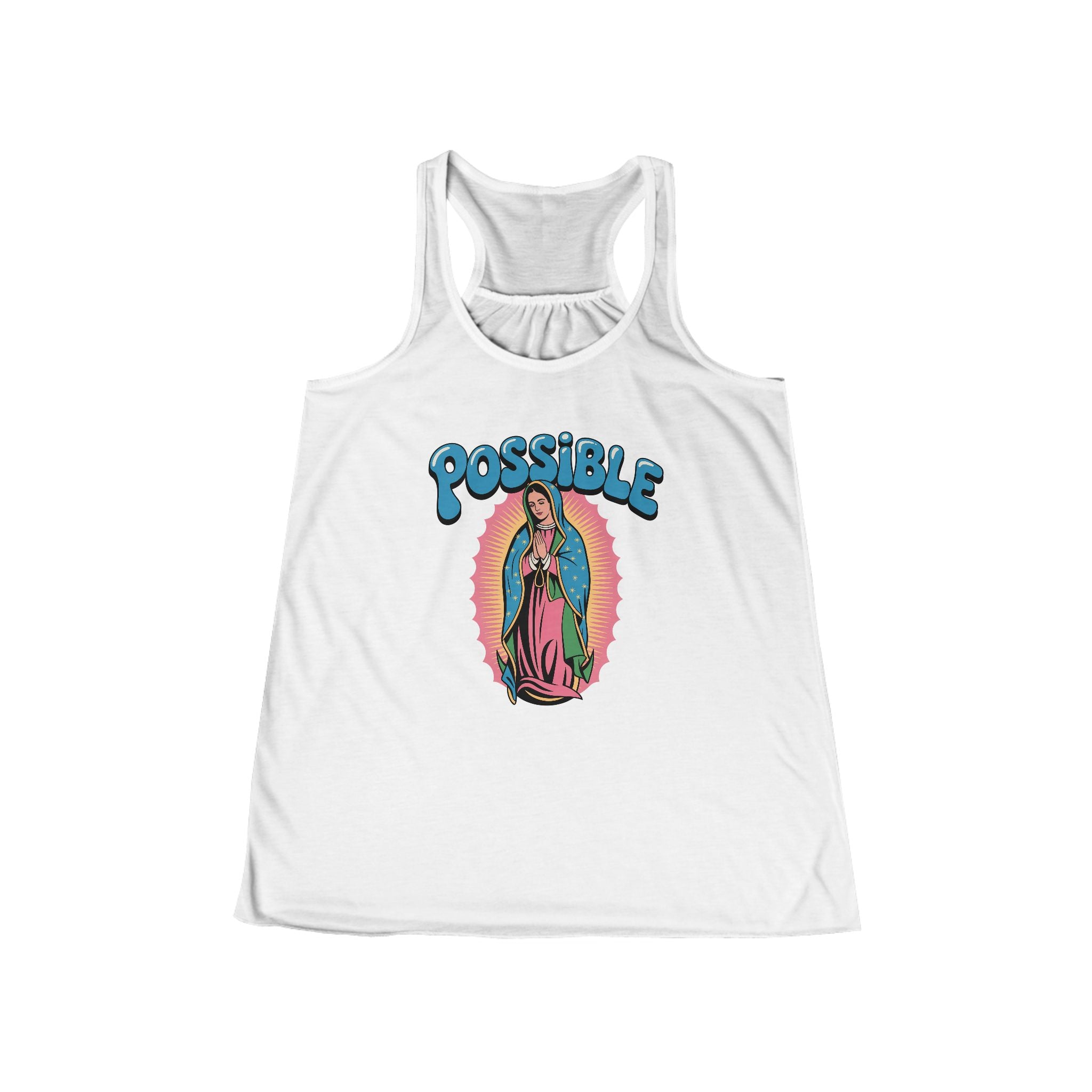 Possible: Virgin of Guadalupe Tank — Retro Inspirational Women's Racerback Tank Top