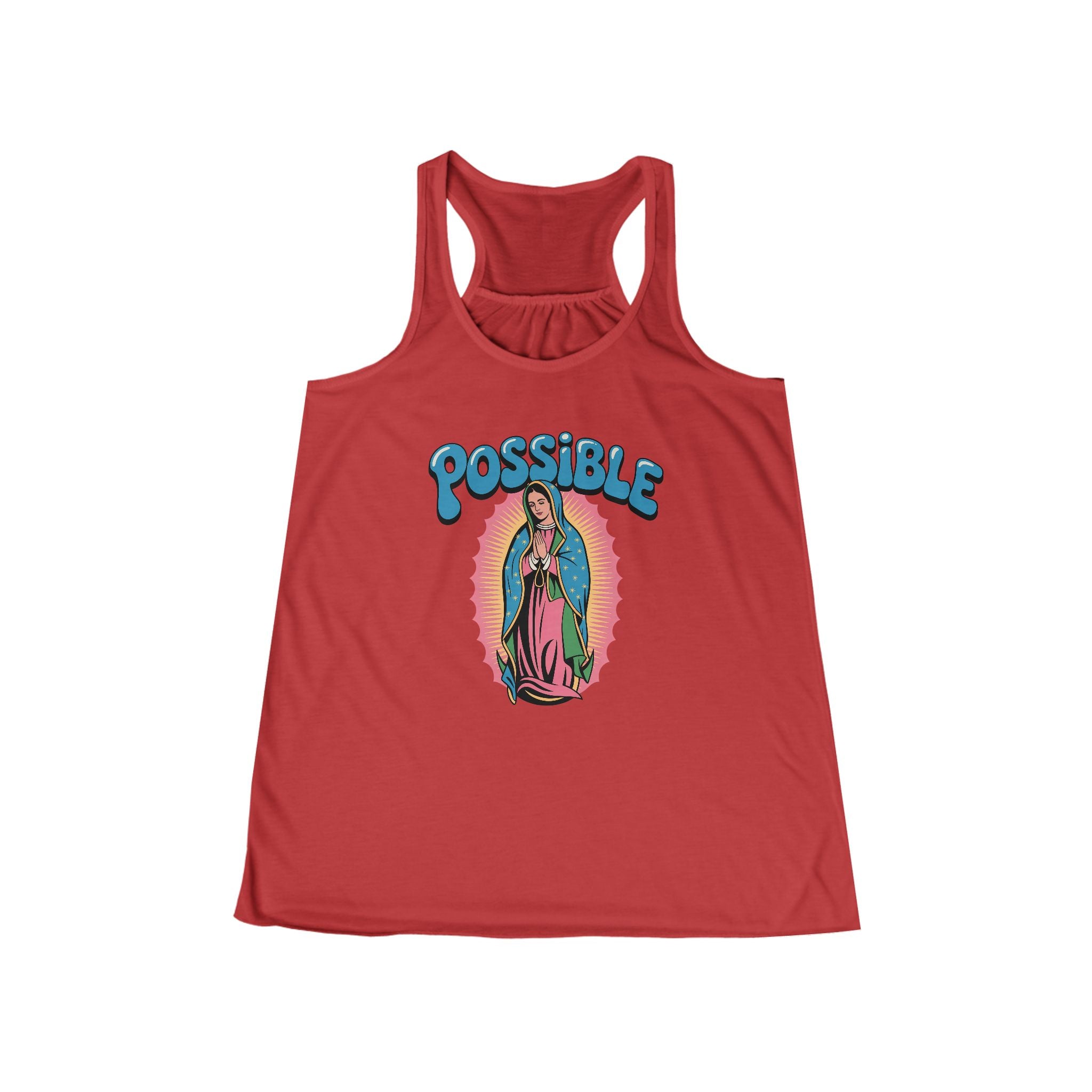 Possible: Virgin of Guadalupe Tank — Retro Inspirational Women's Racerback Tank Top