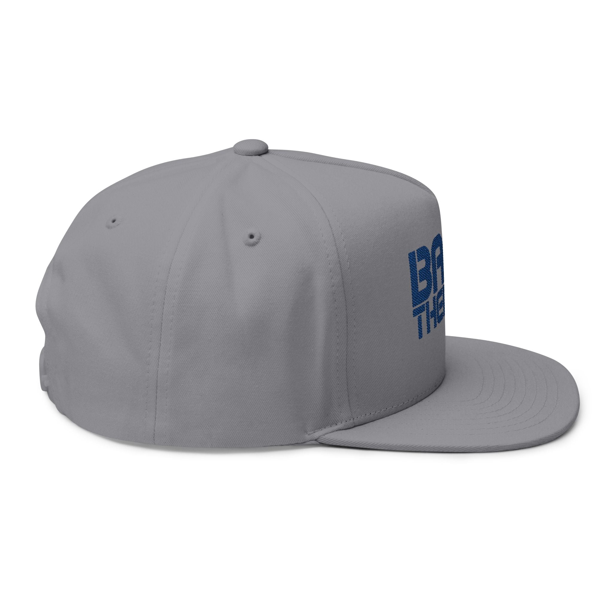 Flat Bill Cap - "Bass Therapy" Embroidered Snapback Hat