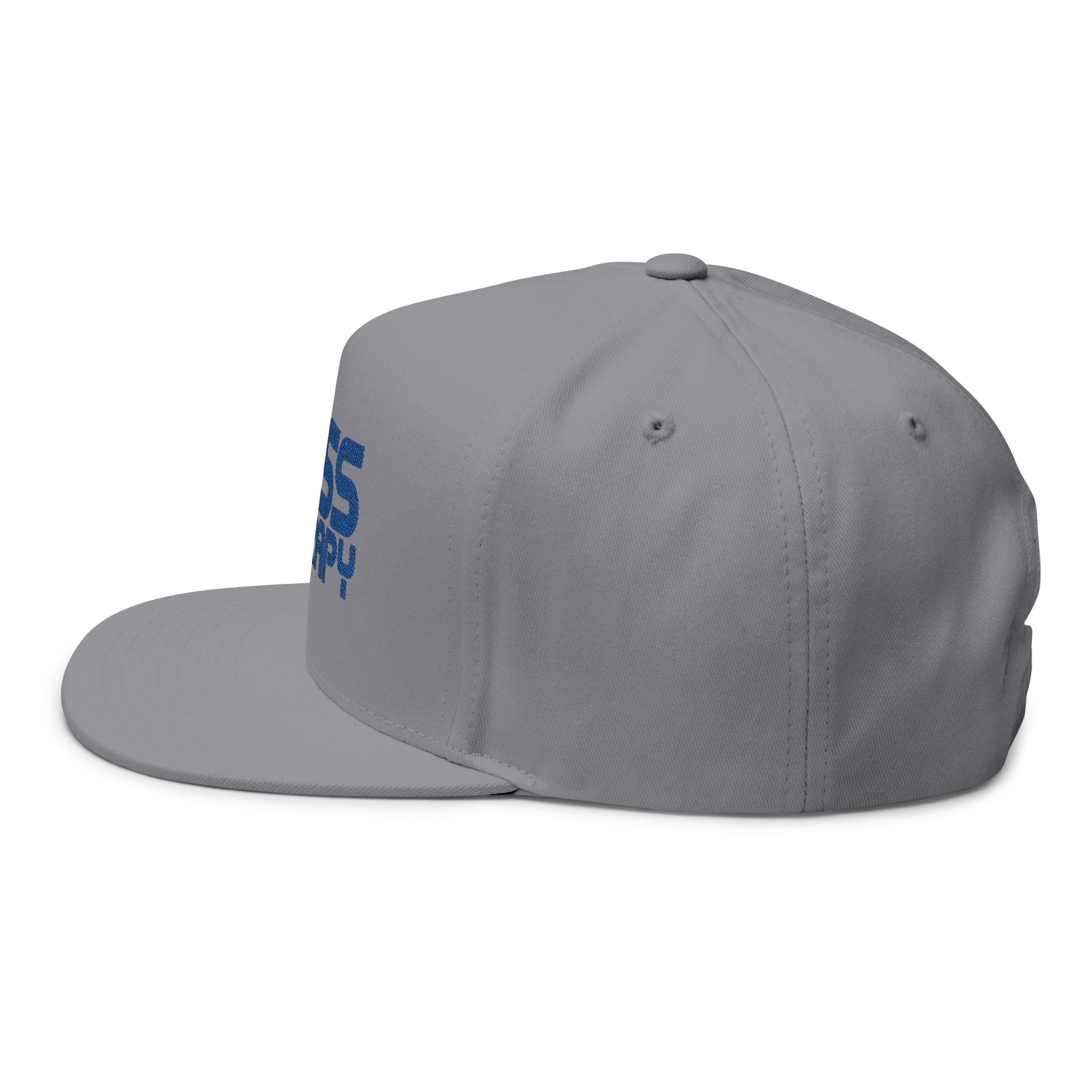 Flat Bill Cap - "Bass Therapy" Embroidered Snapback Hat