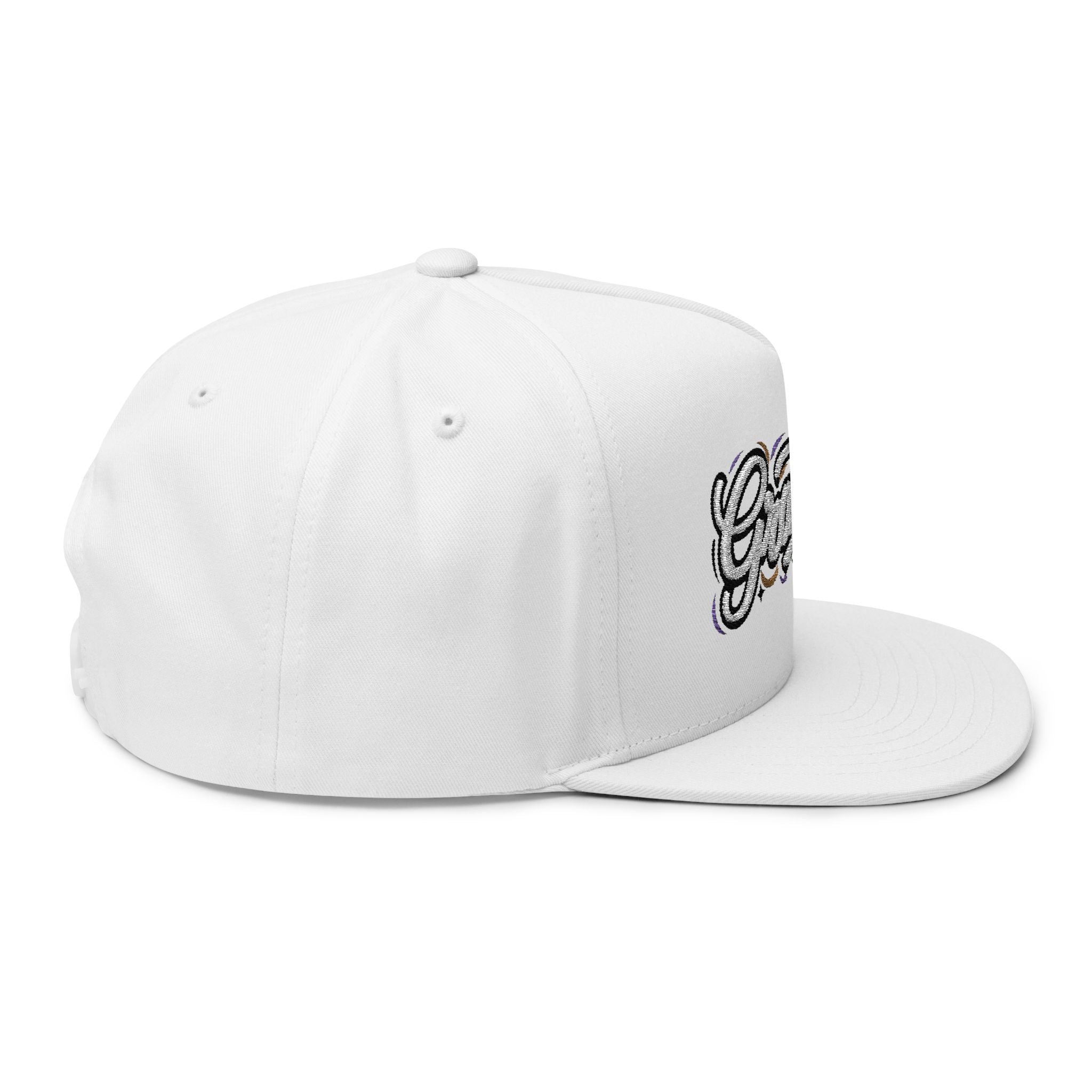 Flat Bill Cap - "GRATITUDE" Embroidered Snapback Hat