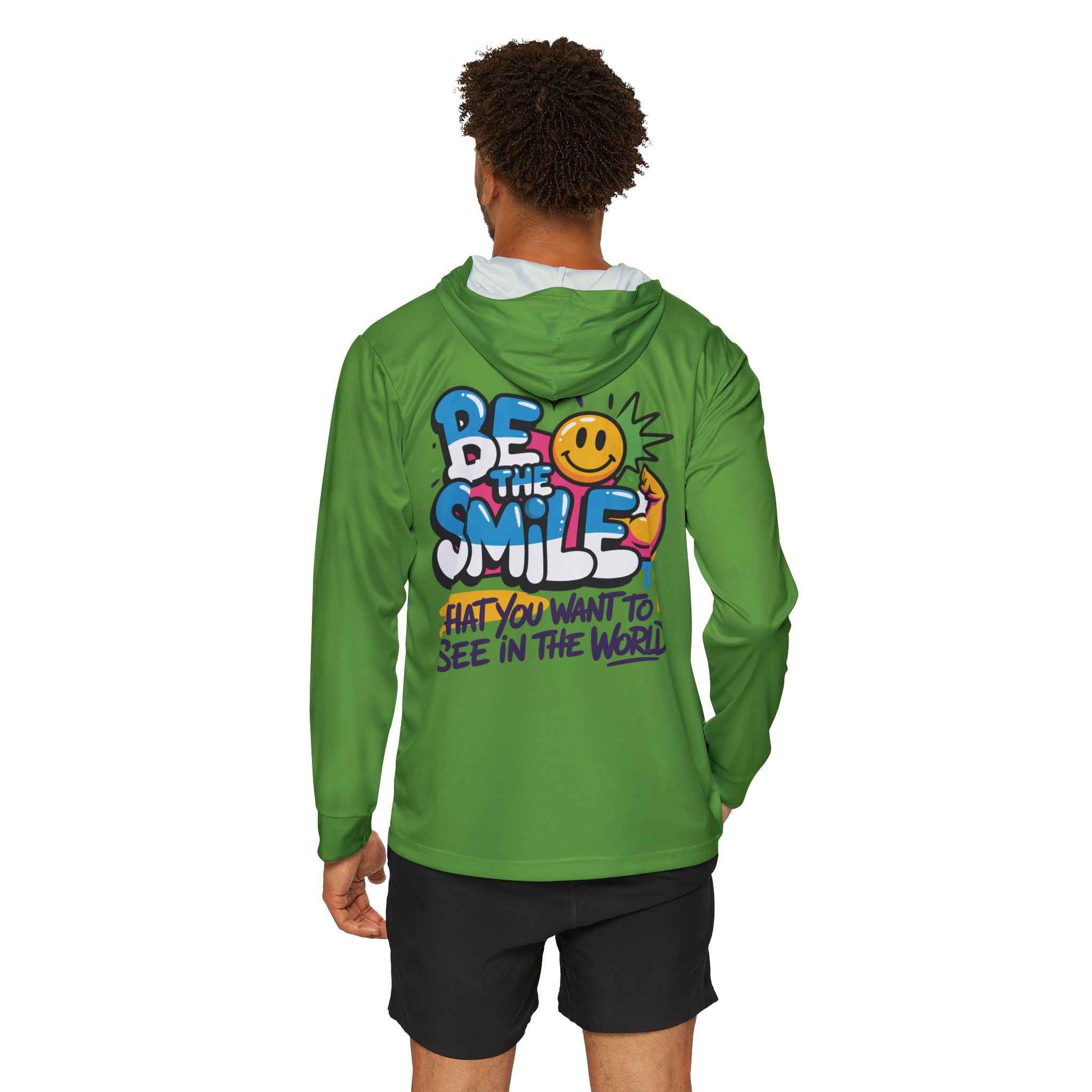 Be The Smile Beach Hoodie — Men's lightweight UV ultra comfort shirt