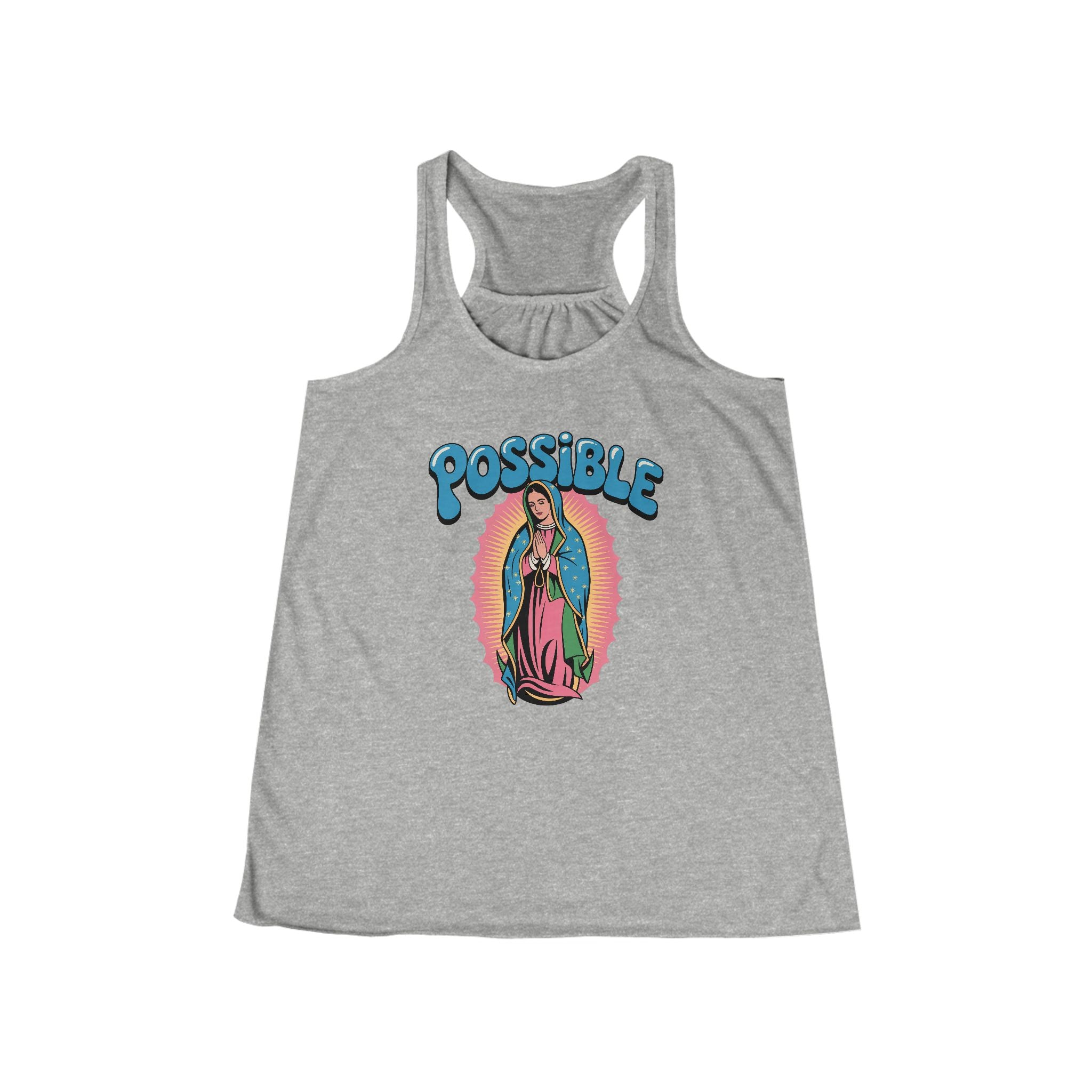 Possible: Virgin of Guadalupe Tank — Retro Inspirational Women's Racerback Tank Top