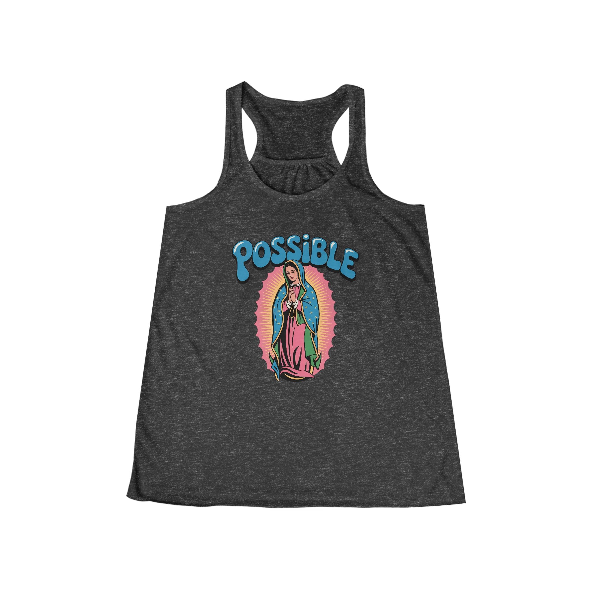 Possible: Virgin of Guadalupe Tank — Retro Inspirational Women's Racerback Tank Top