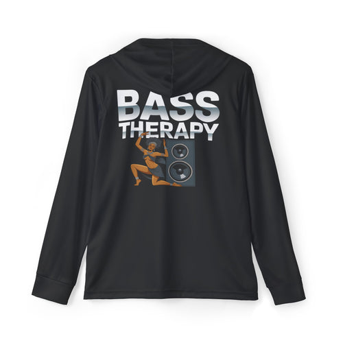 Bass Therapy ultra comfort beach and excercise hoodie — Men's lightweight, UV anywhere shirt