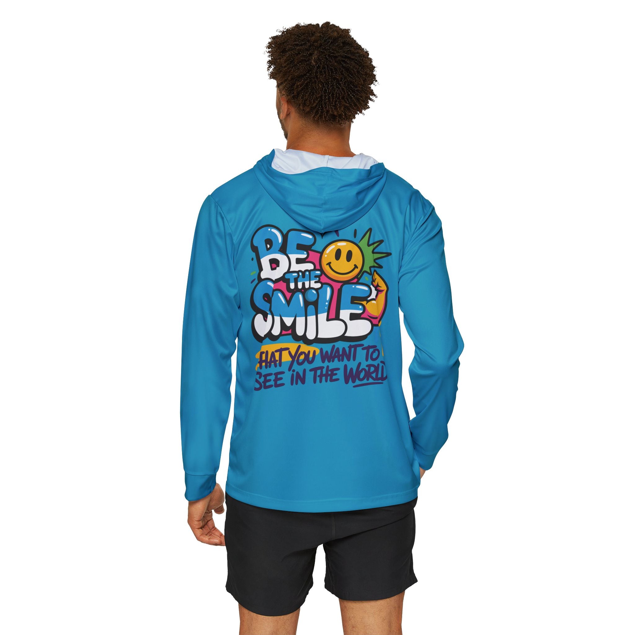 Be The Smile Beach Hoodie — Men's lightweight UV ultra comfort shirt
