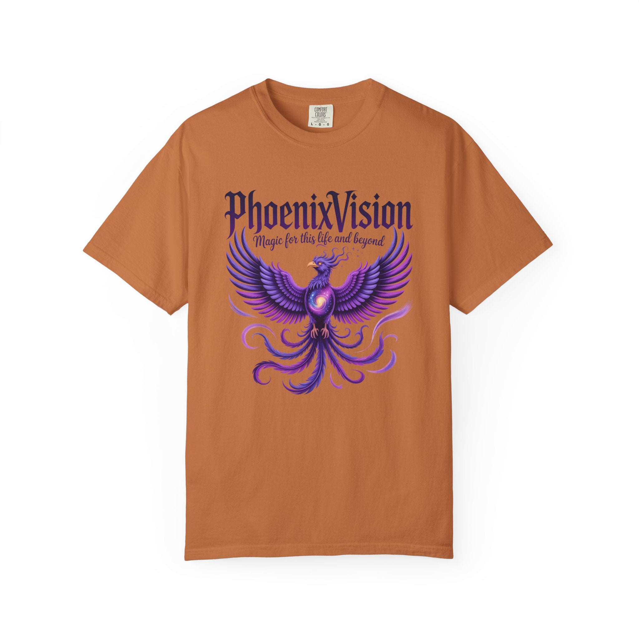 Phoenix Vision Graphic T-Shirt – Purple Phoenix "Magic from this Life and Beyond"