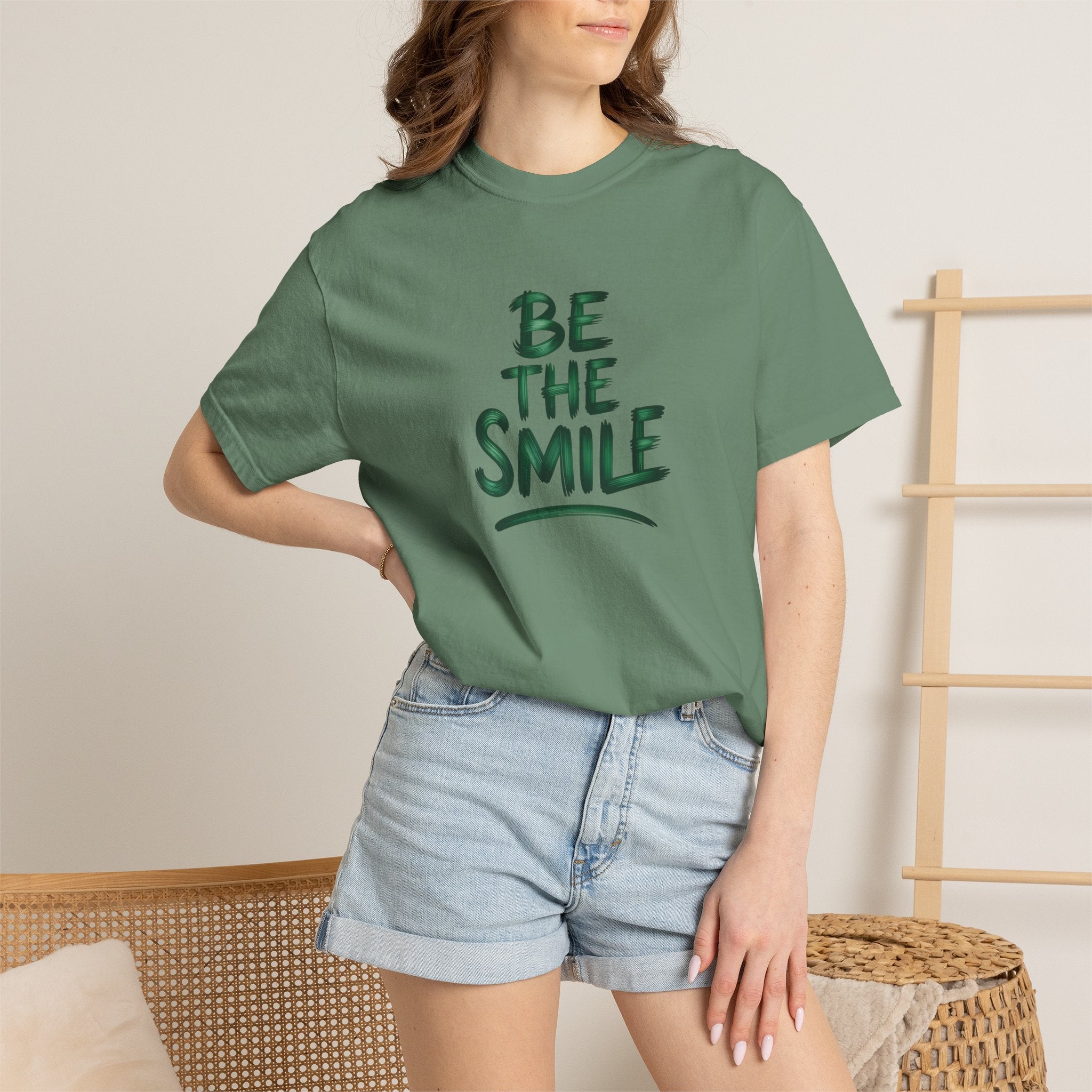 Be the Smile T-Shirt — Positive Message Garment-Dyed Tee