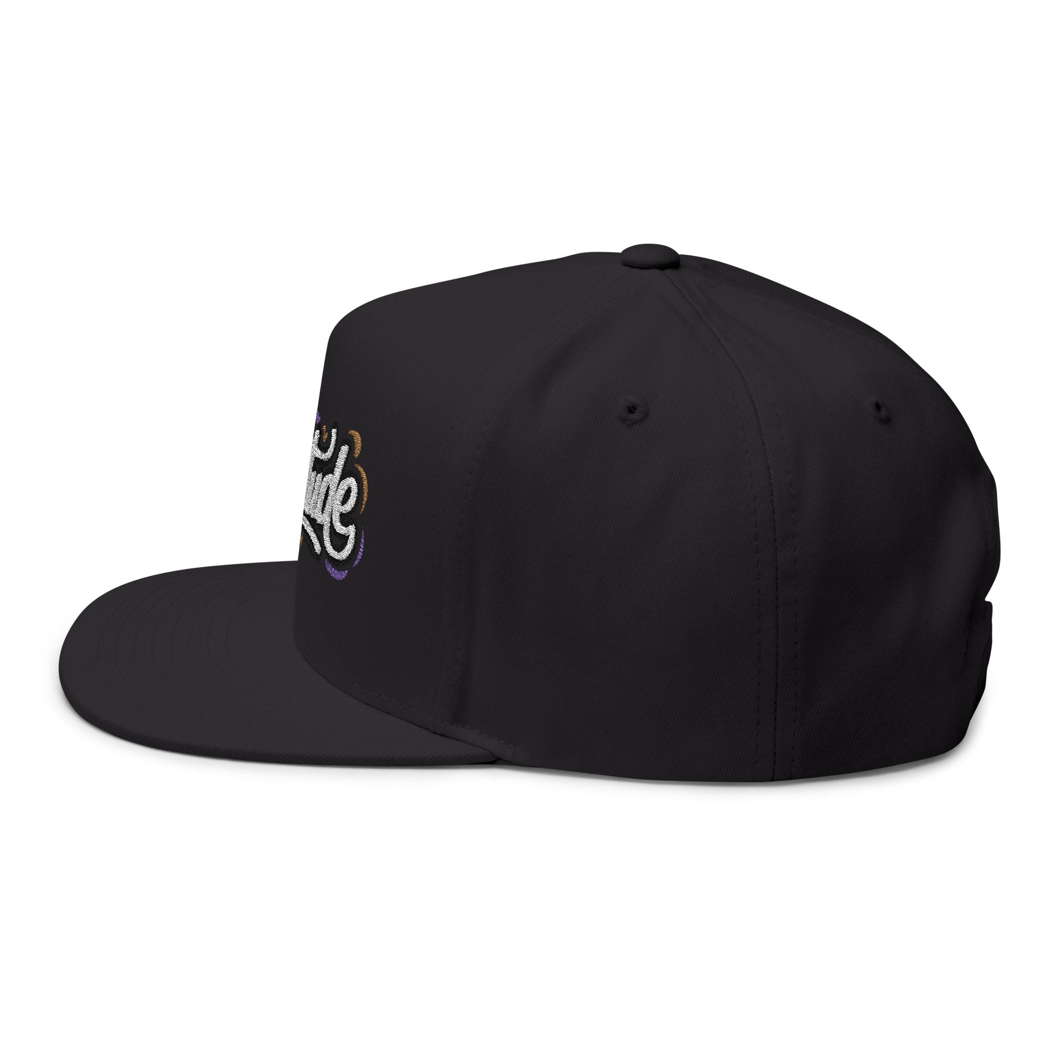 Flat Bill Cap - "GRATITUDE" Embroidered Snapback Hat