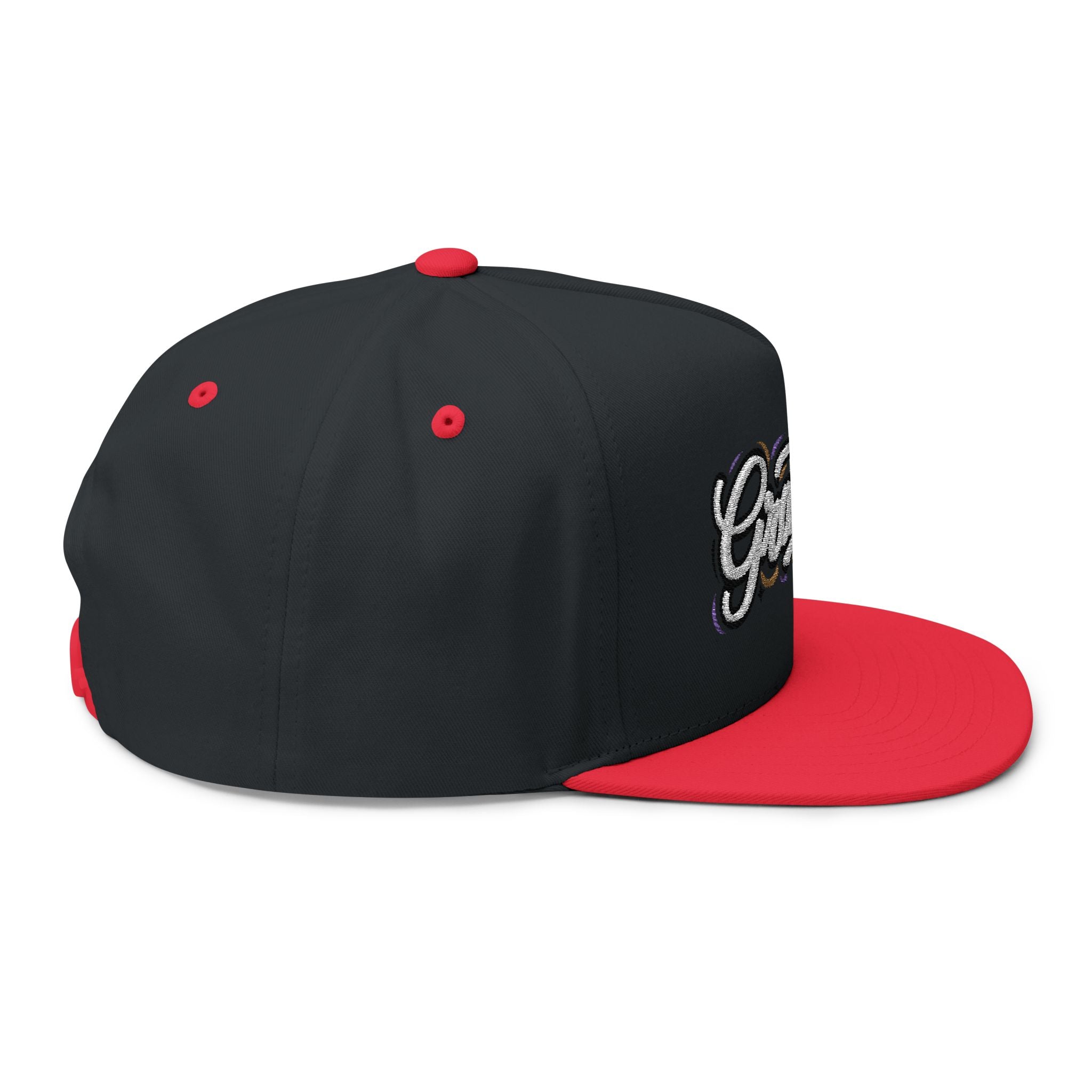 Flat Bill Cap - "GRATITUDE" Embroidered Snapback Hat