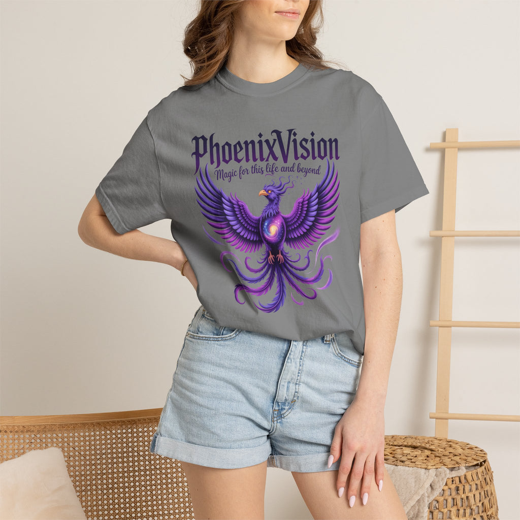 Phoenix Vision Graphic T-Shirt – Purple Phoenix "Magic from this Life and Beyond"