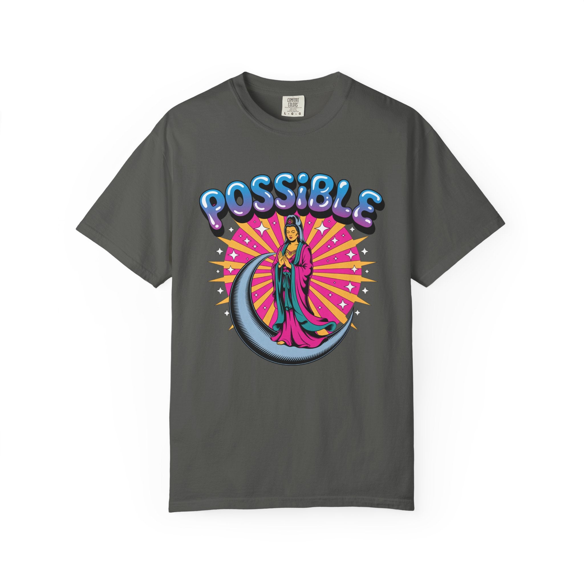 Quan Yin Retro Graffiti T-Shirt — "Everything the heart can imagine is possible"