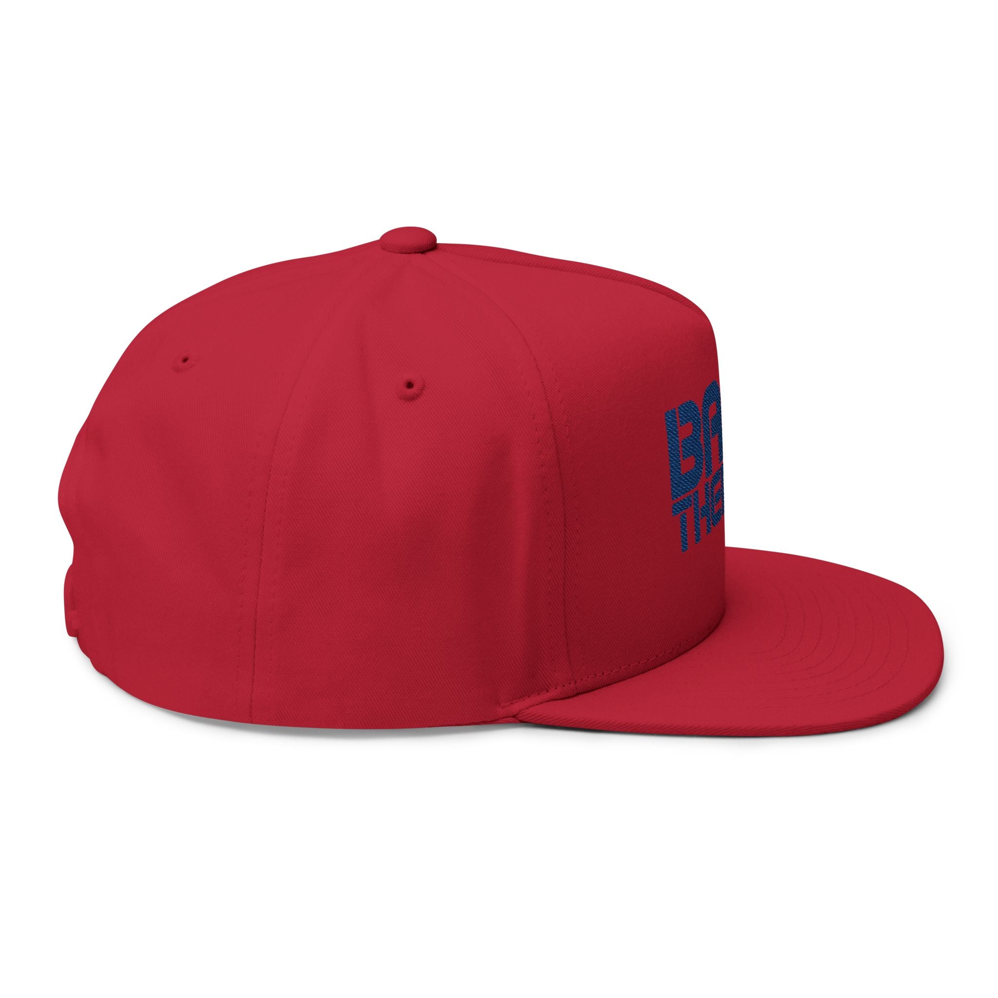 Flat Bill Cap - "Bass Therapy" Embroidered Snapback Hat