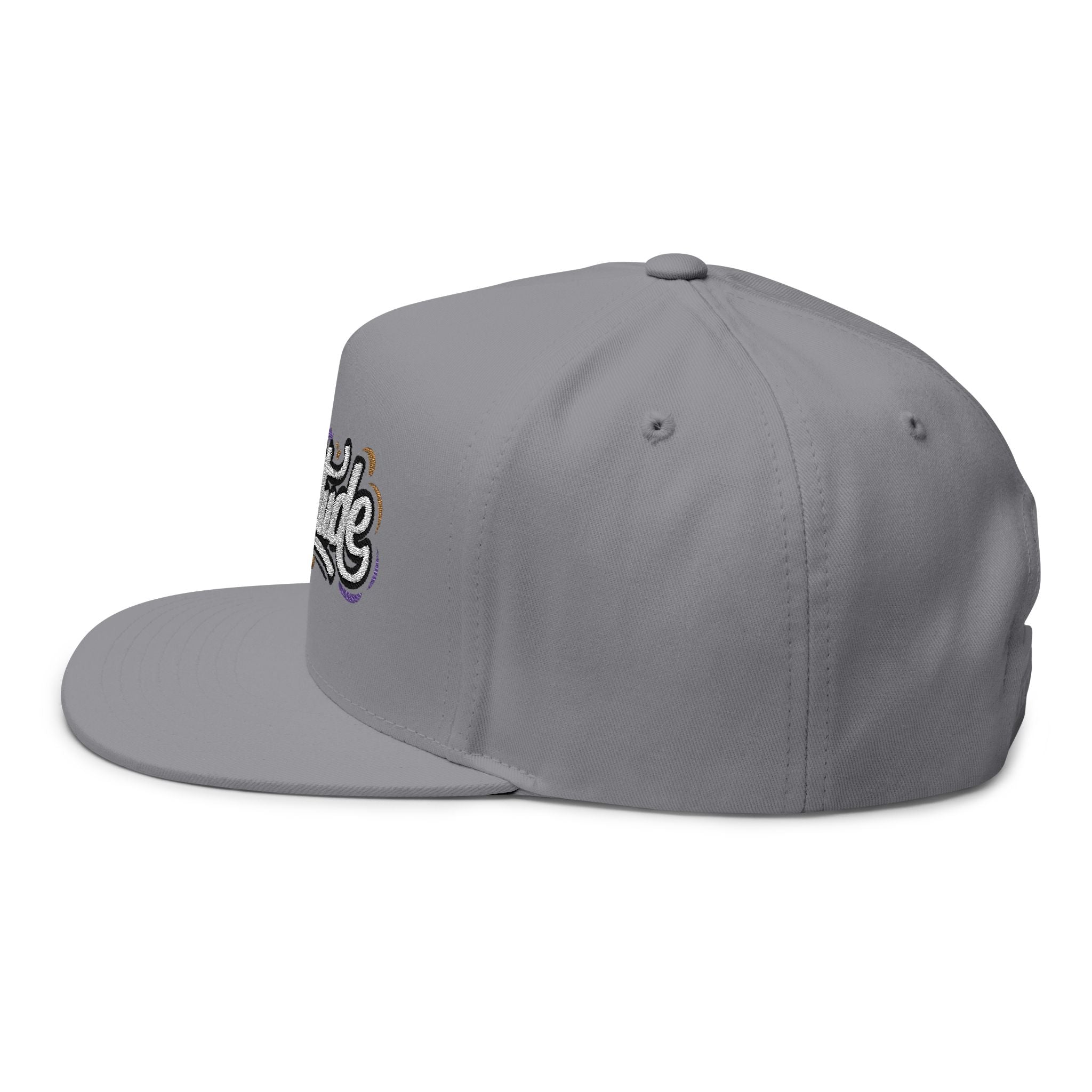 Flat Bill Cap - "GRATITUDE" Embroidered Snapback Hat