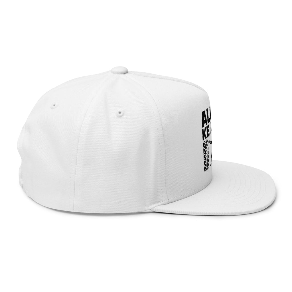 "Aloha ke akua" Flat Bill Cap - Embroidered Snapback Hat
