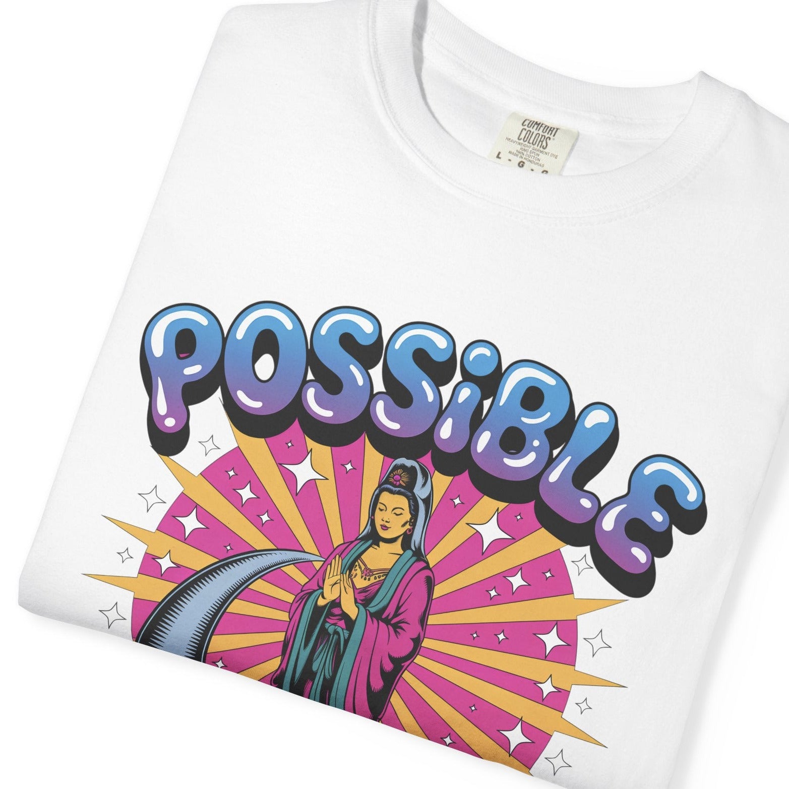 Quan Yin Retro Graffiti T-Shirt — "Everything the heart can imagine is possible"