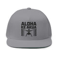 "Aloha ke akua" Flat Bill Cap - Embroidered Snapback Hat
