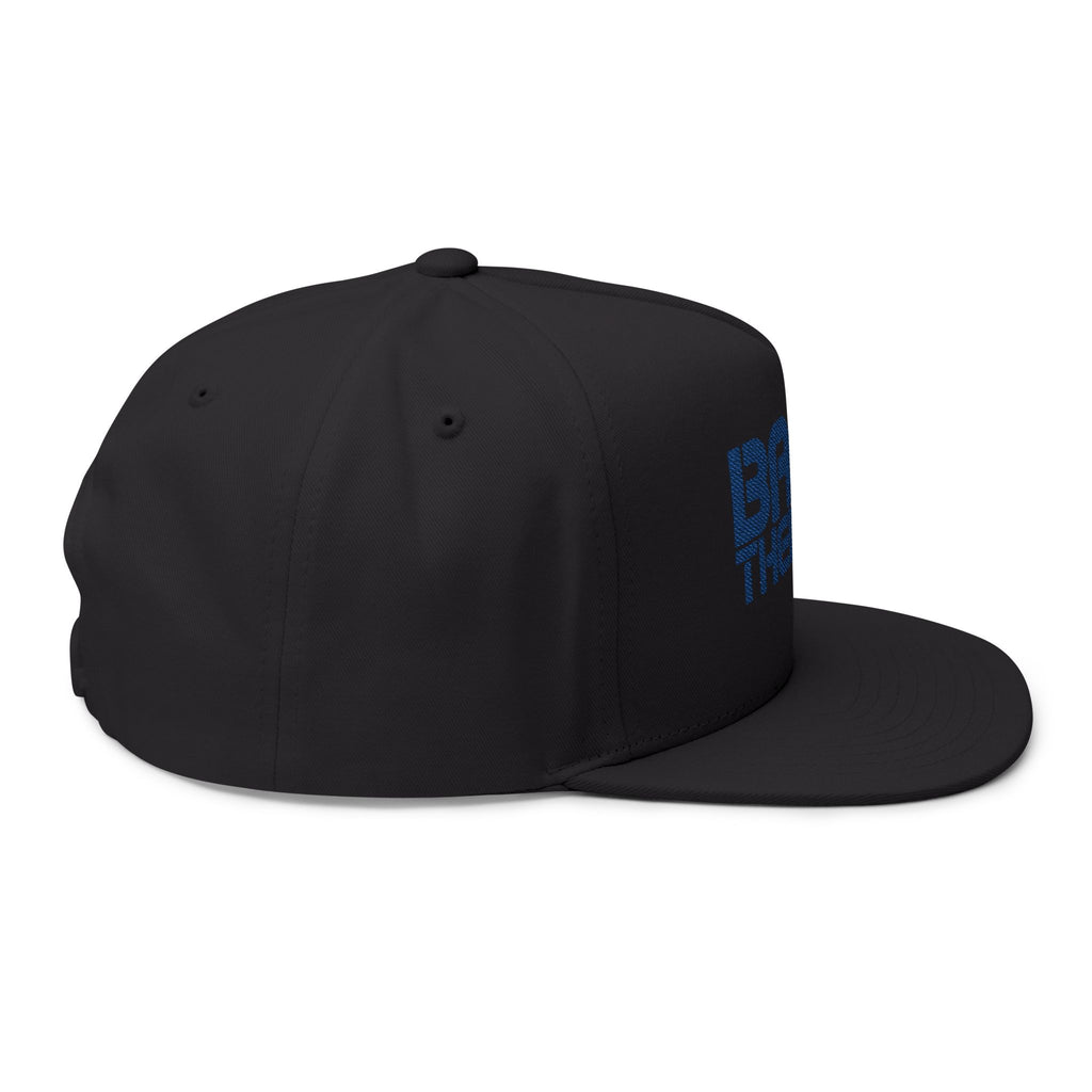 Flat Bill Cap - "Bass Therapy" Embroidered Snapback Hat