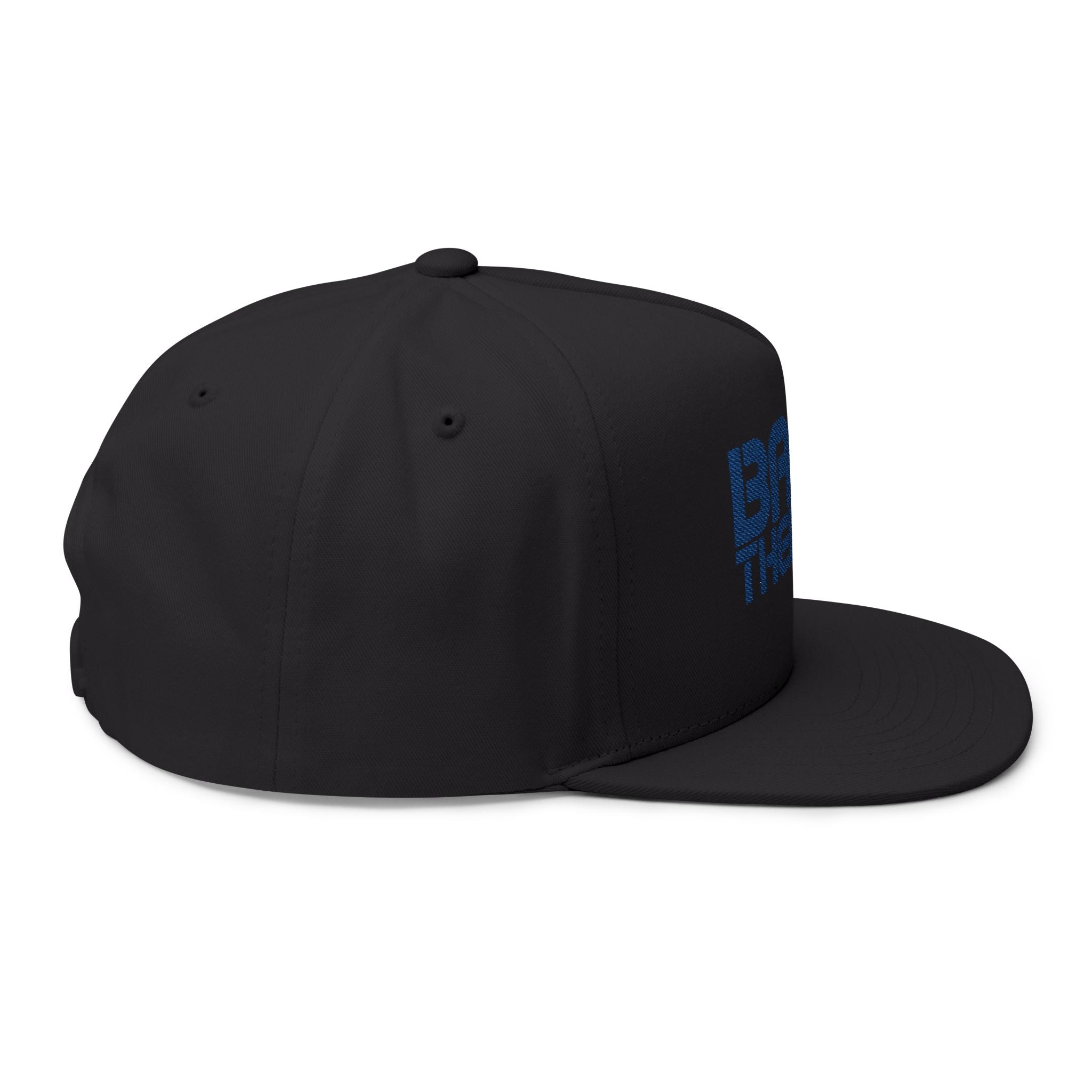 Flat Bill Cap - "Bass Therapy" Embroidered Snapback Hat