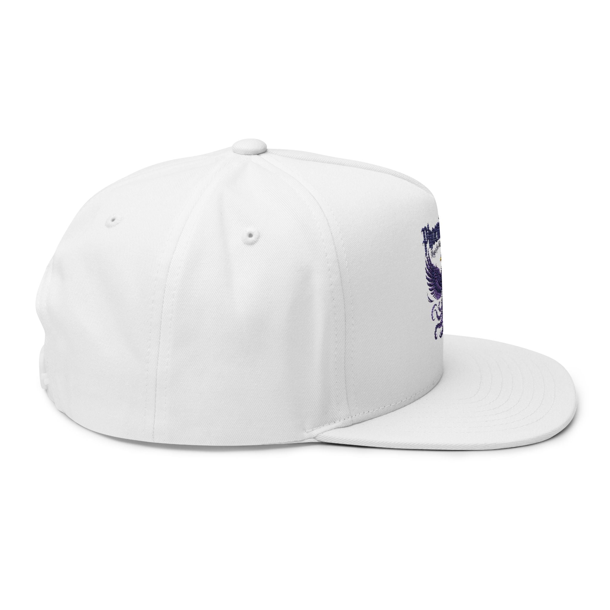 Flat Bill Cap - "phoenixvision" Embroidered Snapback Hat
