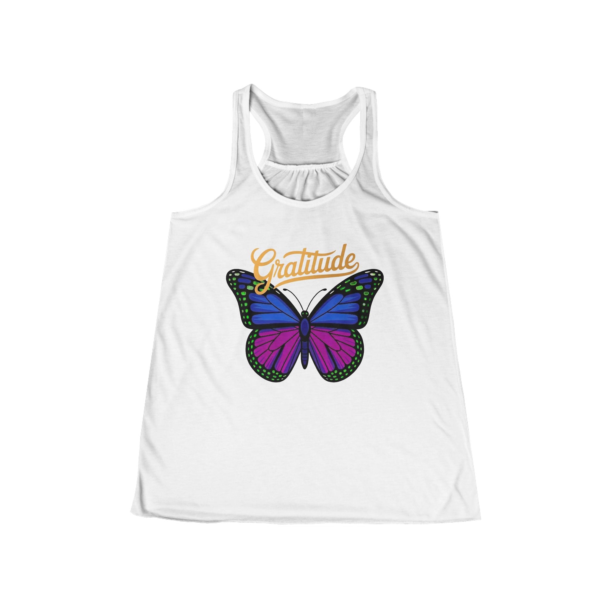 Gratitude Flowy Racerback Tank — Joyful Aloha Activewear