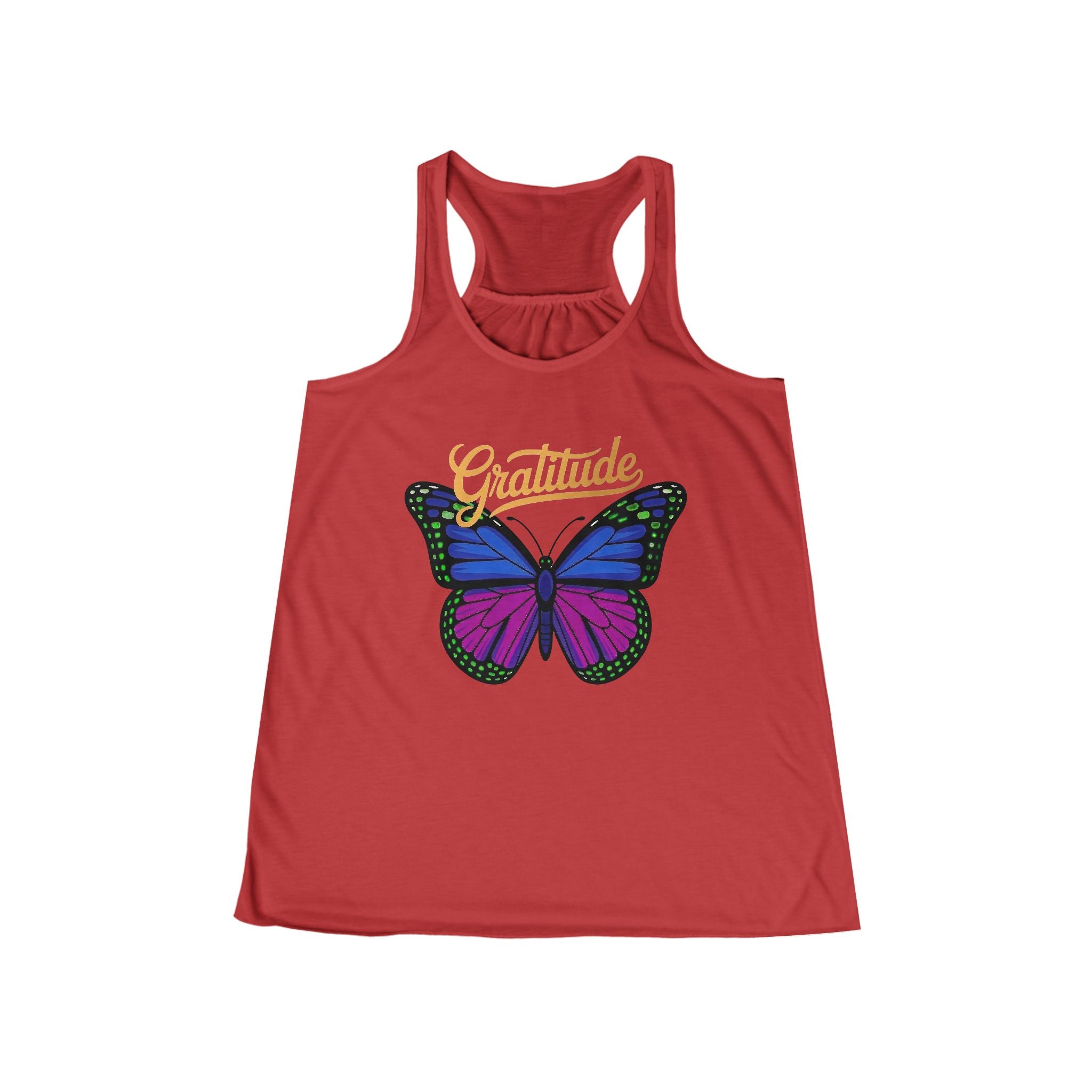 Gratitude Flowy Racerback Tank — Joyful Aloha Activewear