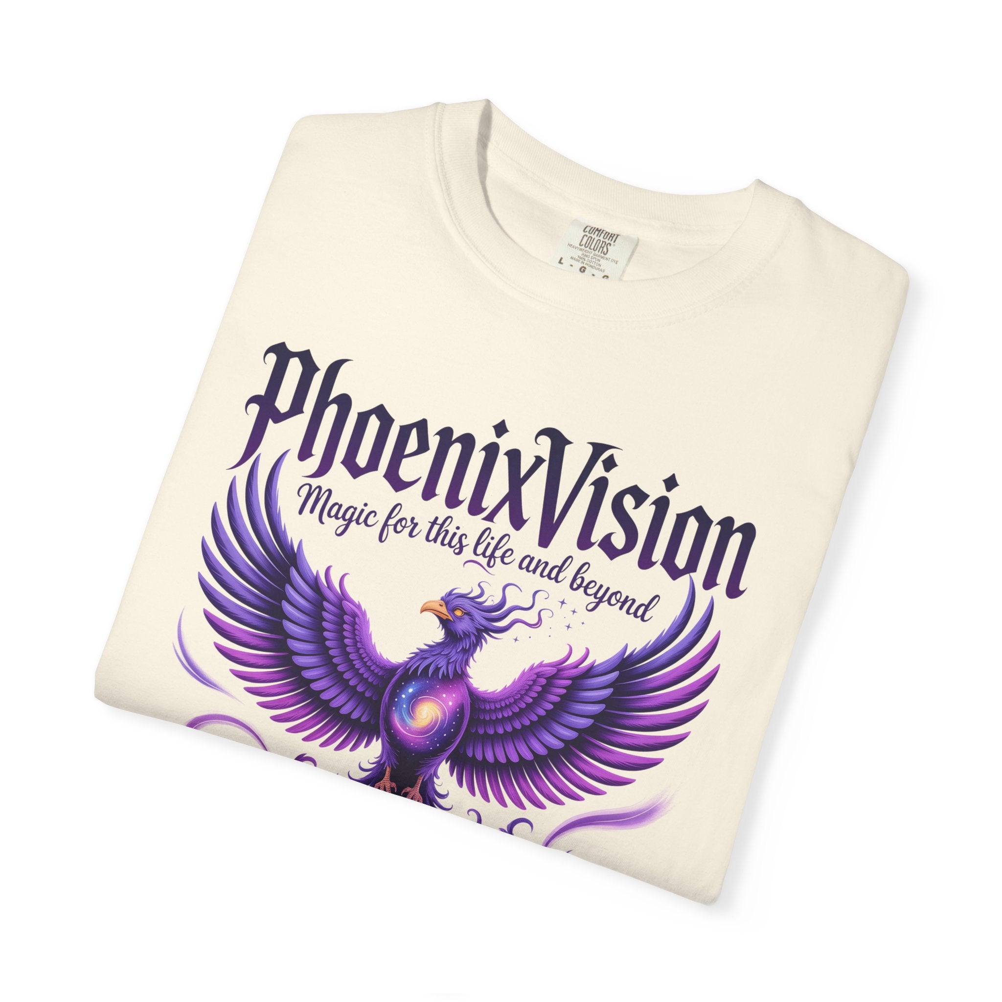 Phoenix Vision Graphic T-Shirt – Purple Phoenix "Magic from this Life and Beyond"