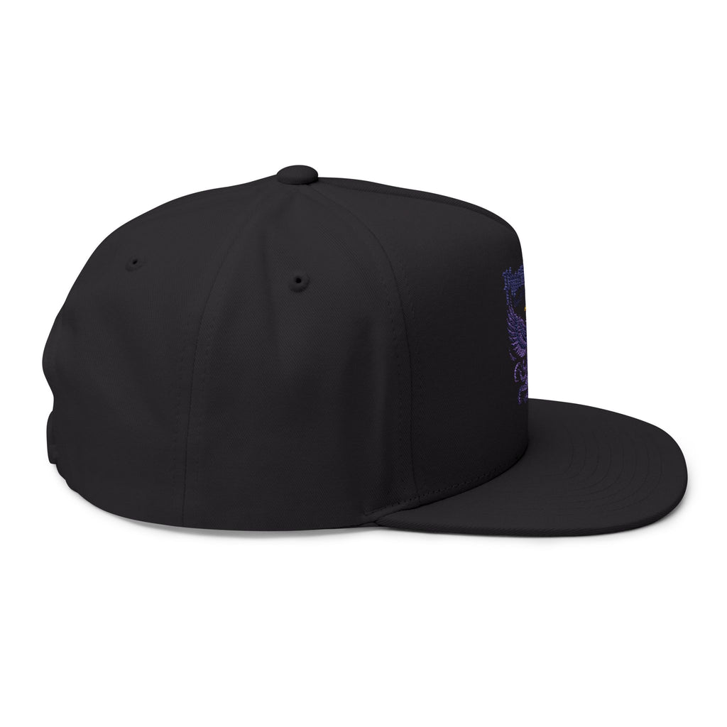 Flat Bill Cap - "phoenixvision" Embroidered Snapback Hat