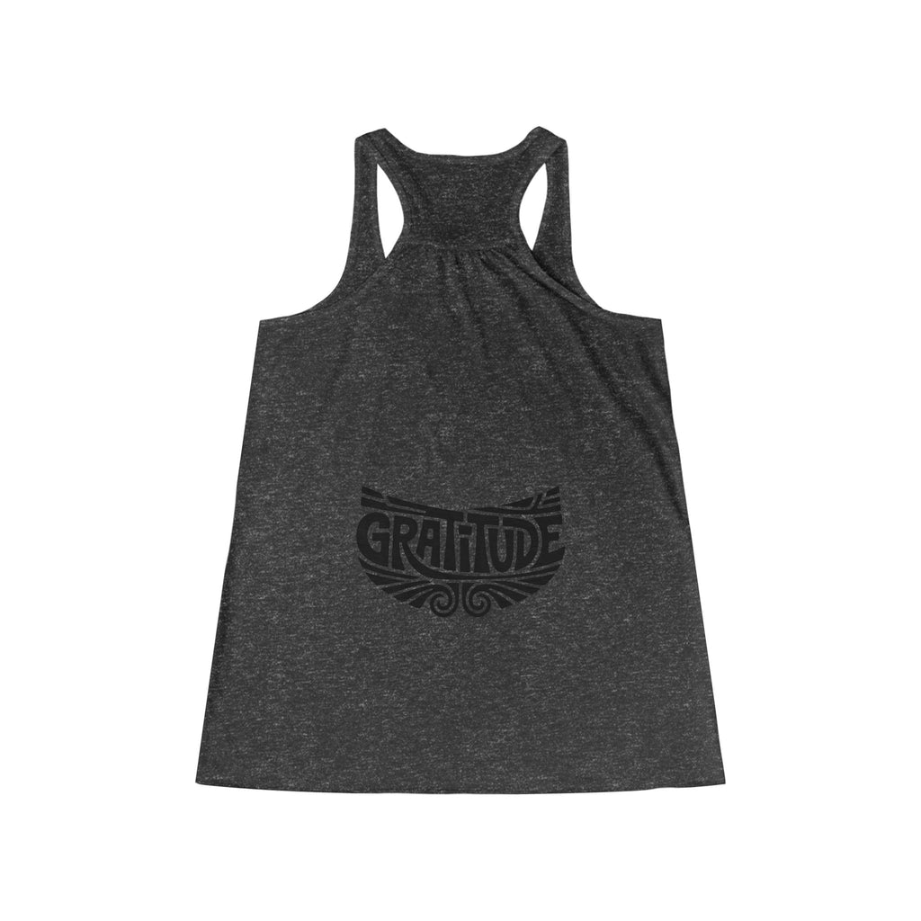 Gratitude Flowy Racerback Tank — Joyful Aloha Activewear