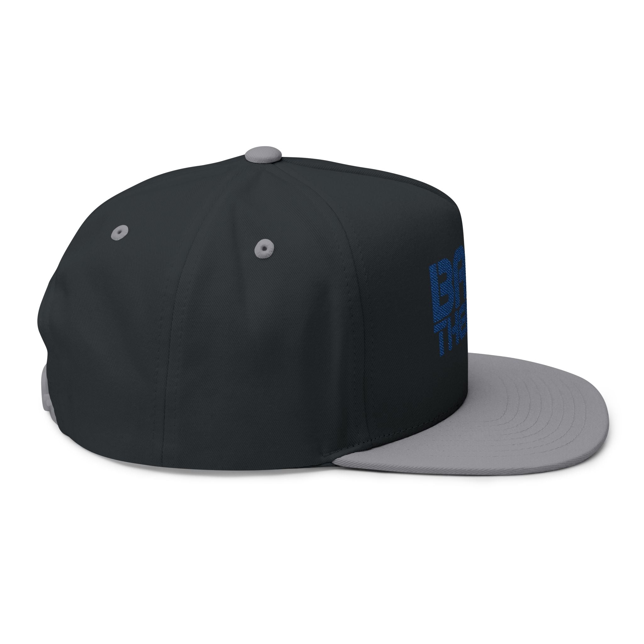 Flat Bill Cap - "Bass Therapy" Embroidered Snapback Hat