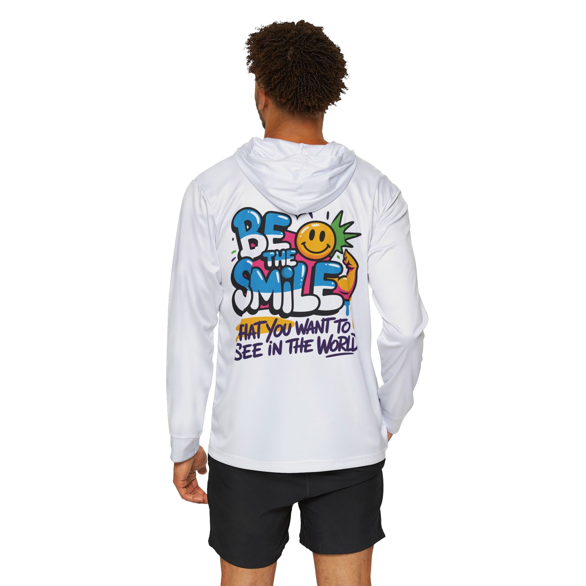 Be The Smile Beach Hoodie — Men's lightweight UV ultra comfort shirt