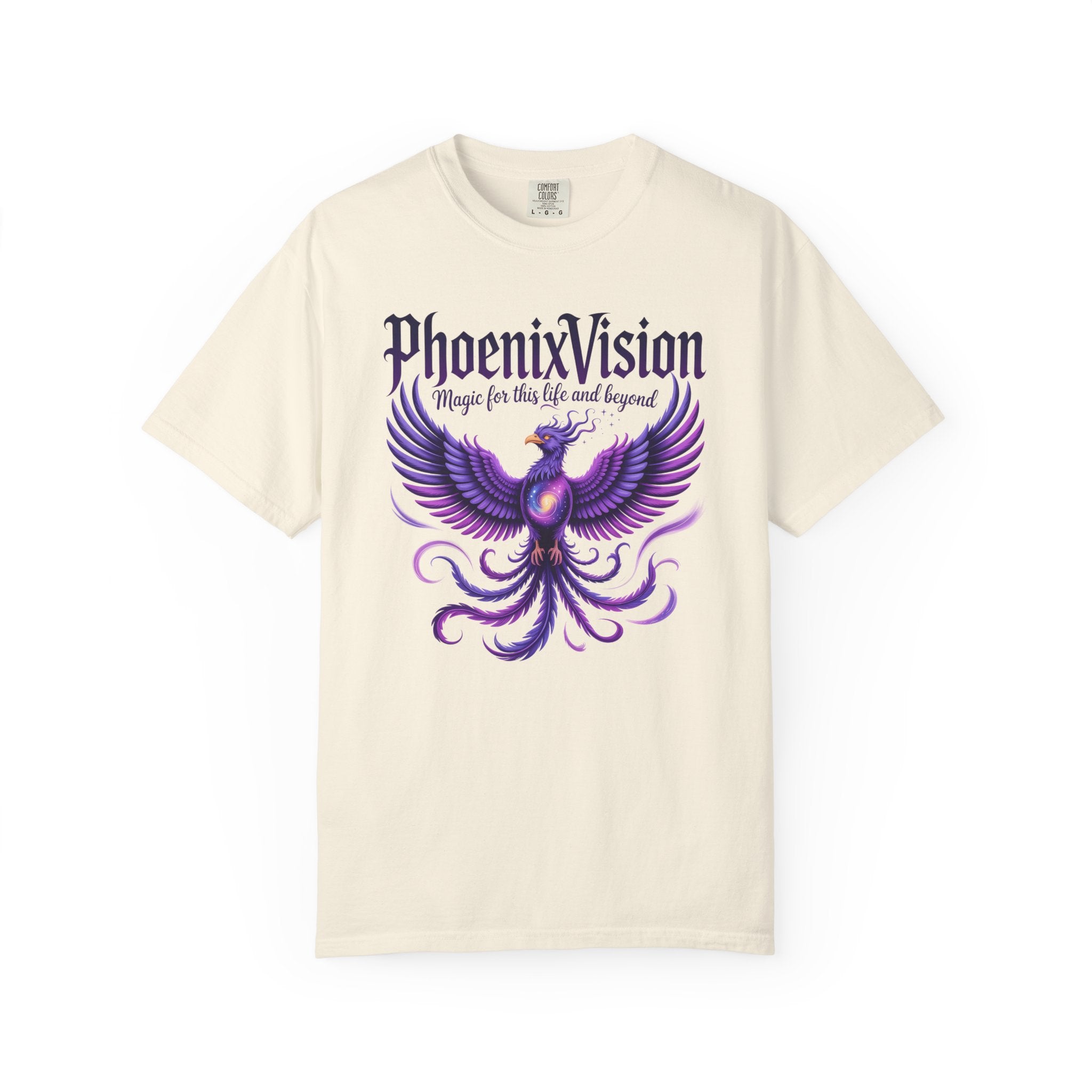 Phoenix Vision Graphic T-Shirt – Purple Phoenix "Magic from this Life and Beyond"