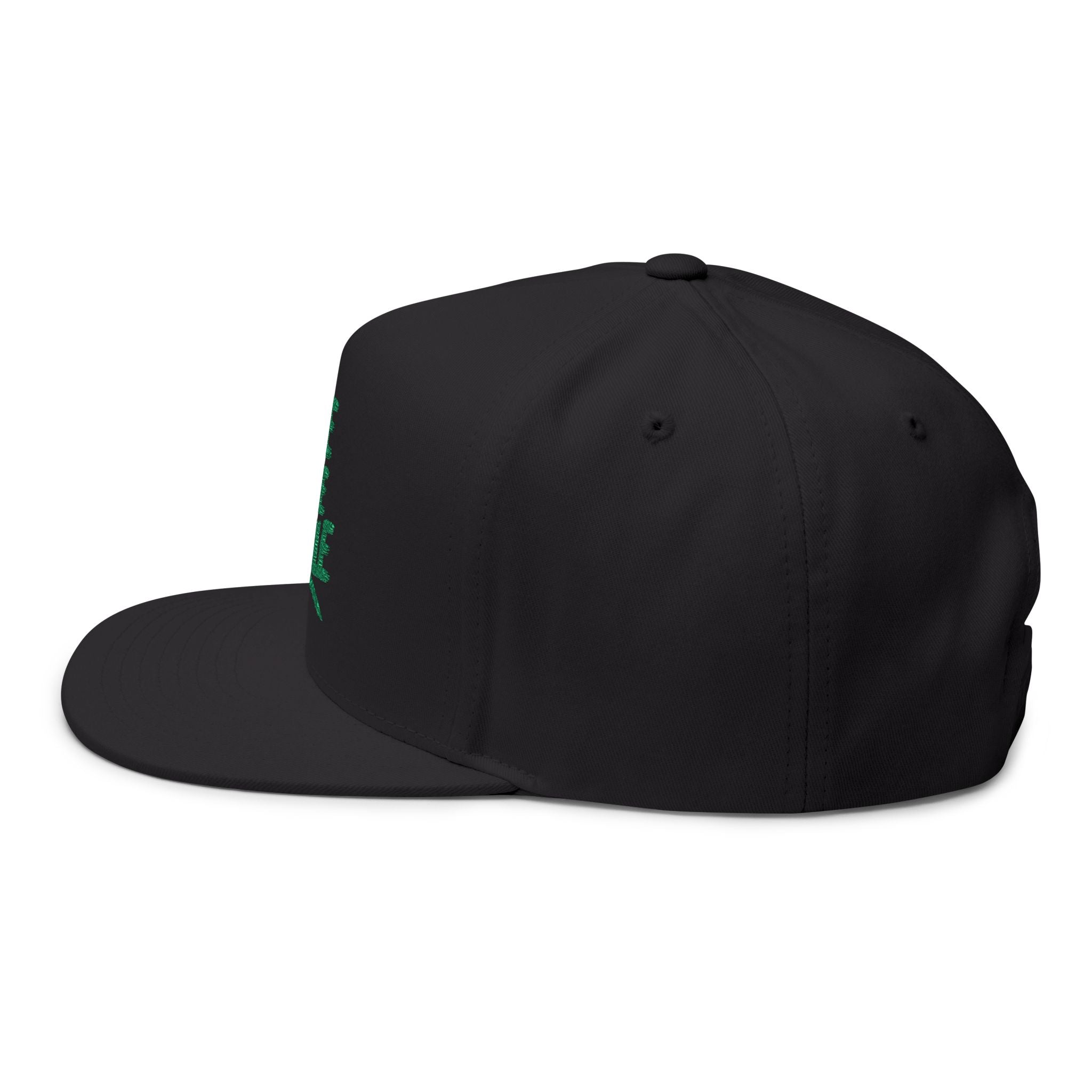 Flat Bill Cap - "Be The Smile" Embroidered Snapback Hat