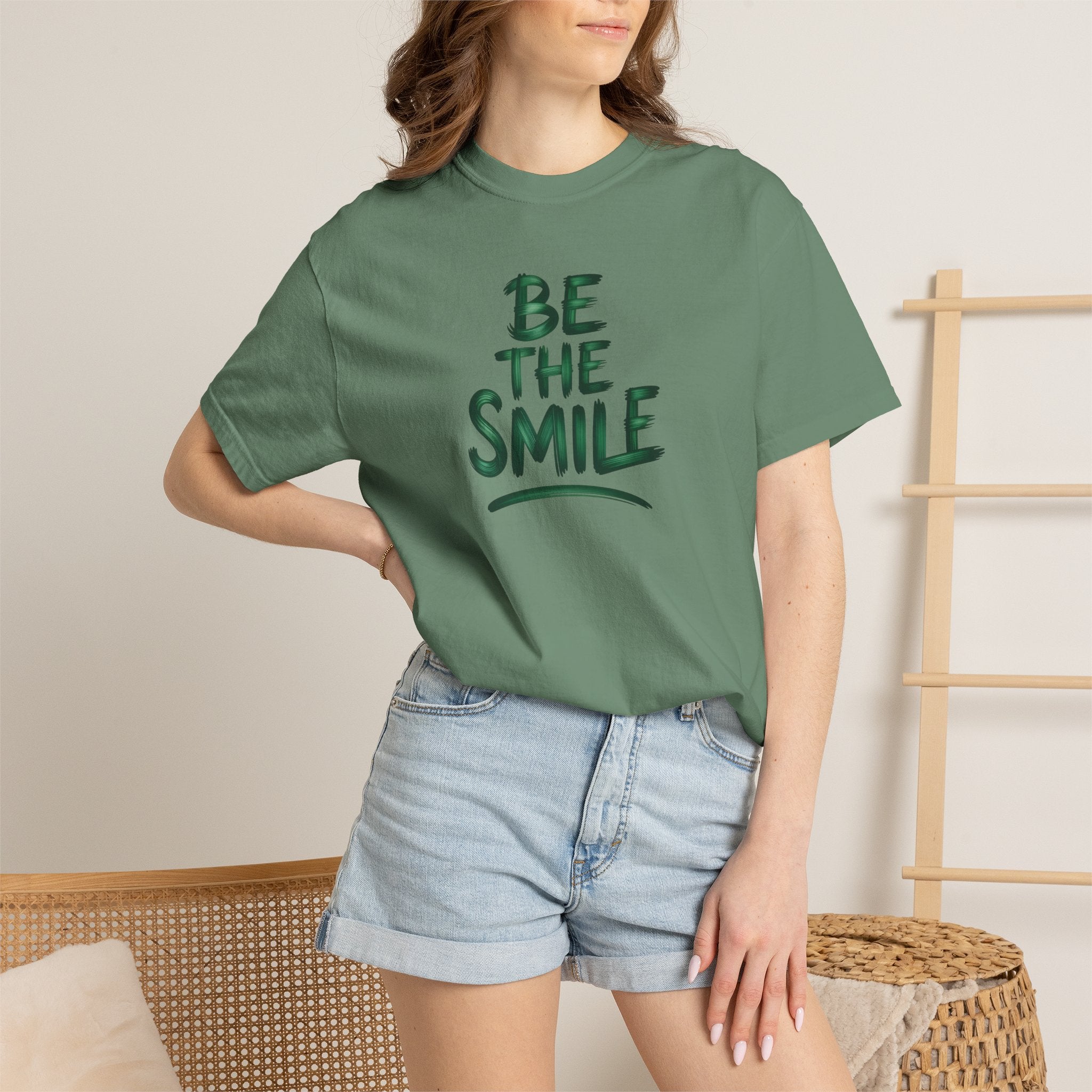Be the Smile T-Shirt — Positive Message Garment-Dyed Tee