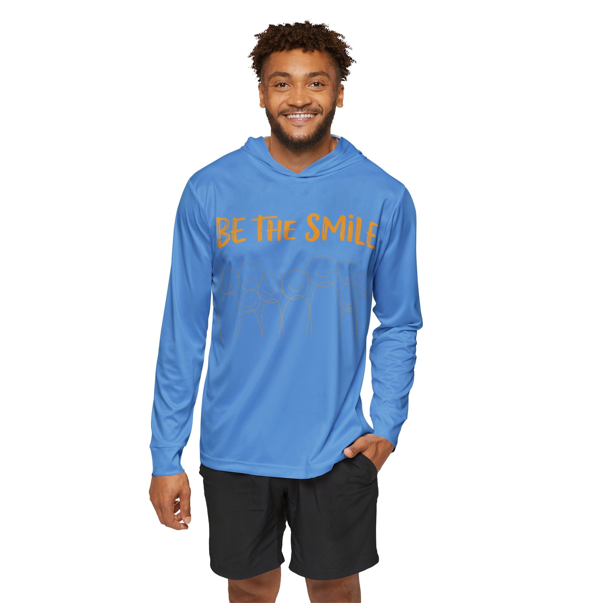 Be The Smile Beach Hoodie — Men's lightweight UV ultra comfort shirt