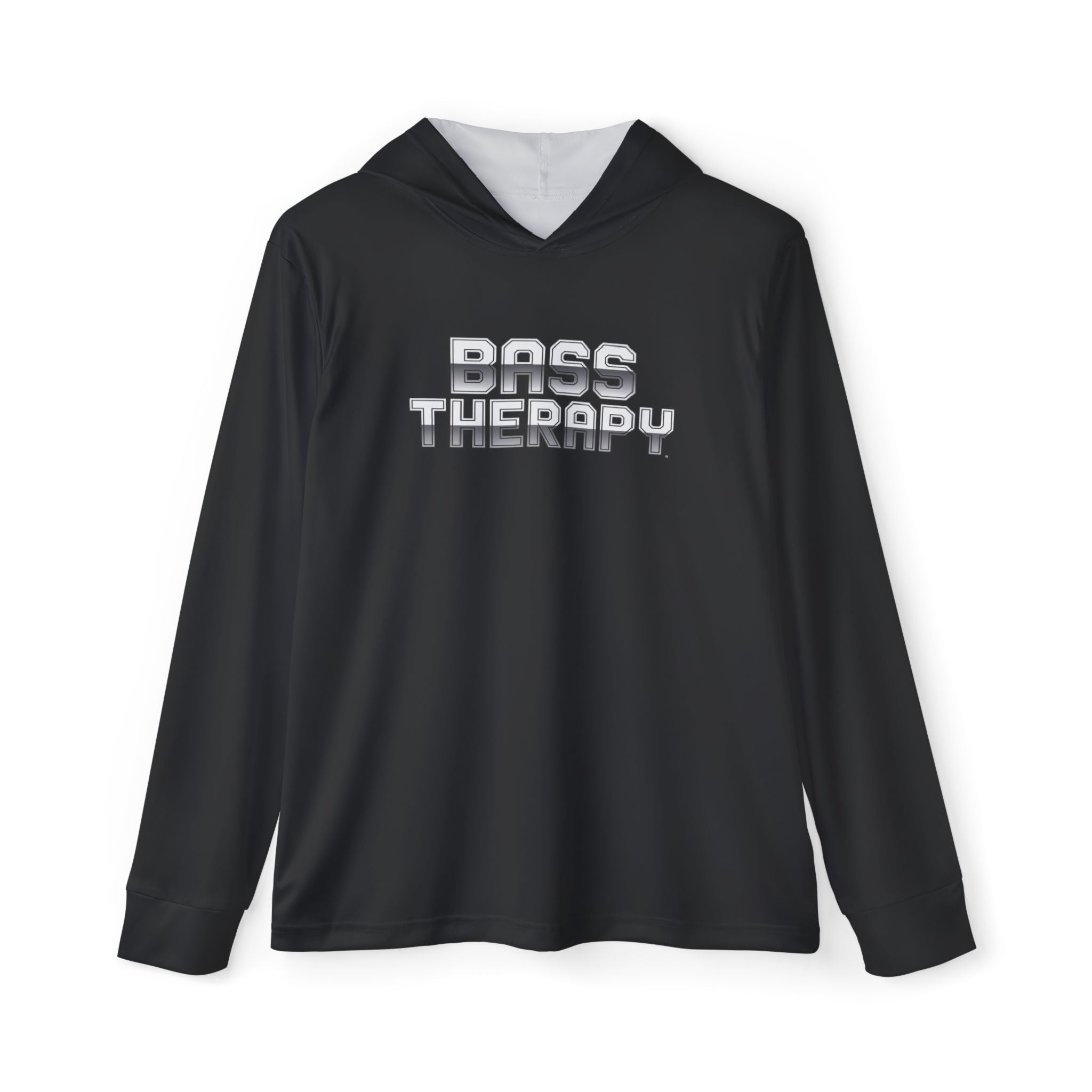 Bass Therapy ultra comfort beach and excercise hoodie — Men's lightweight, UV anywhere shirt