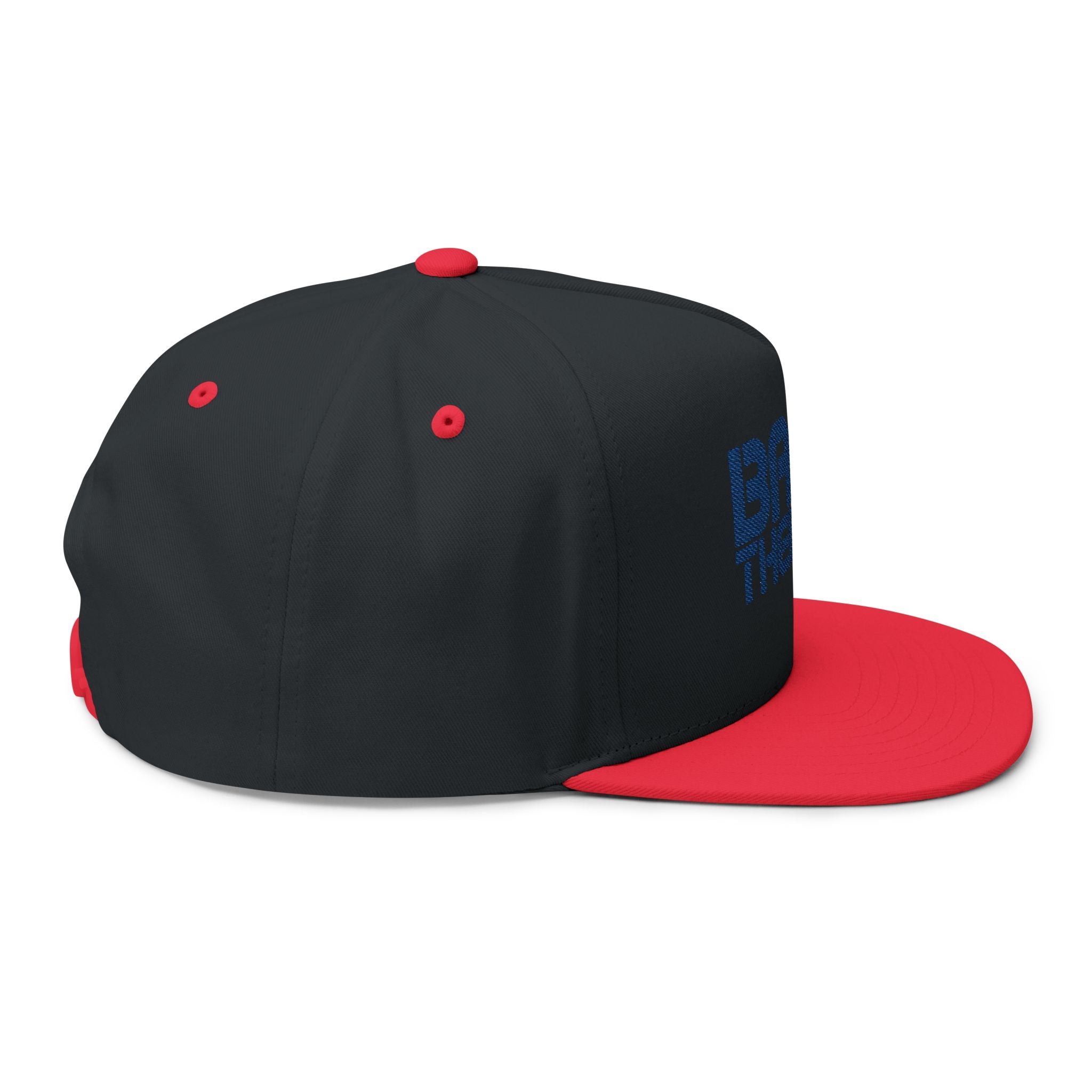 Flat Bill Cap - "Bass Therapy" Embroidered Snapback Hat
