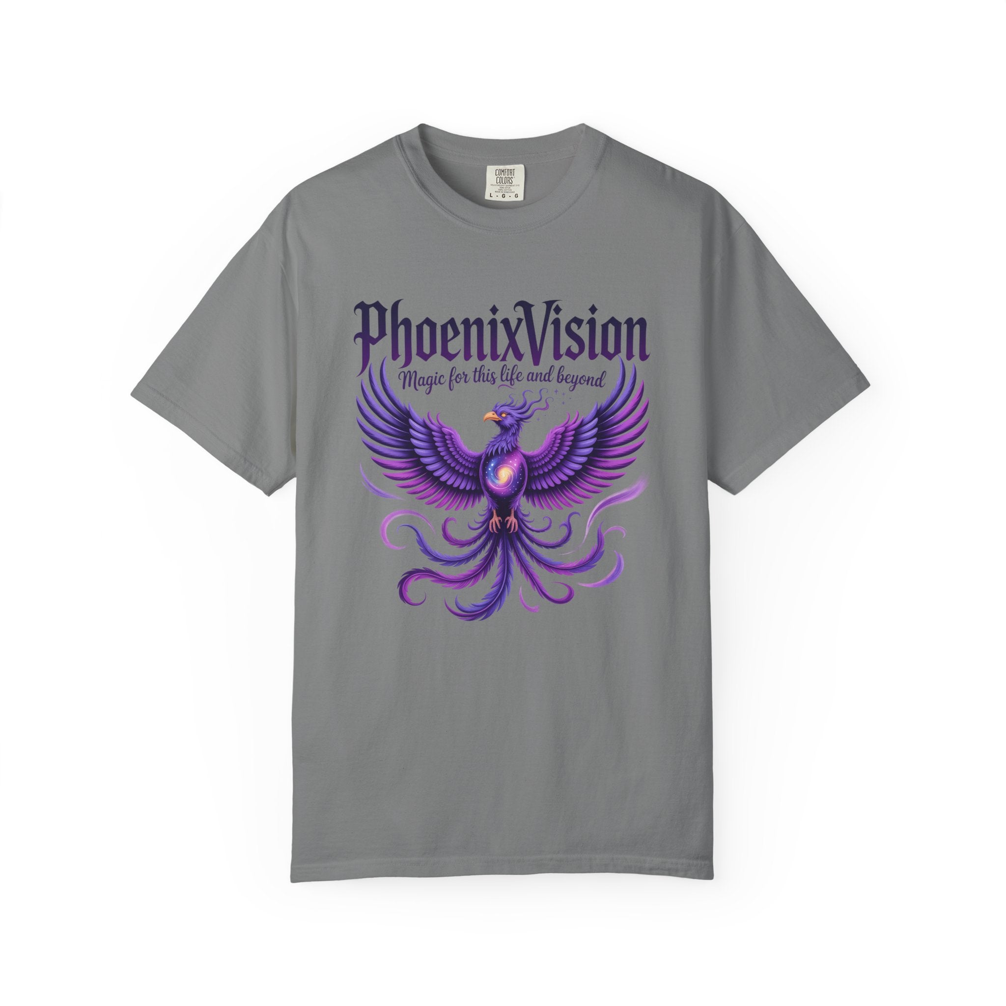 Phoenix Vision Graphic T-Shirt – Purple Phoenix "Magic from this Life and Beyond"