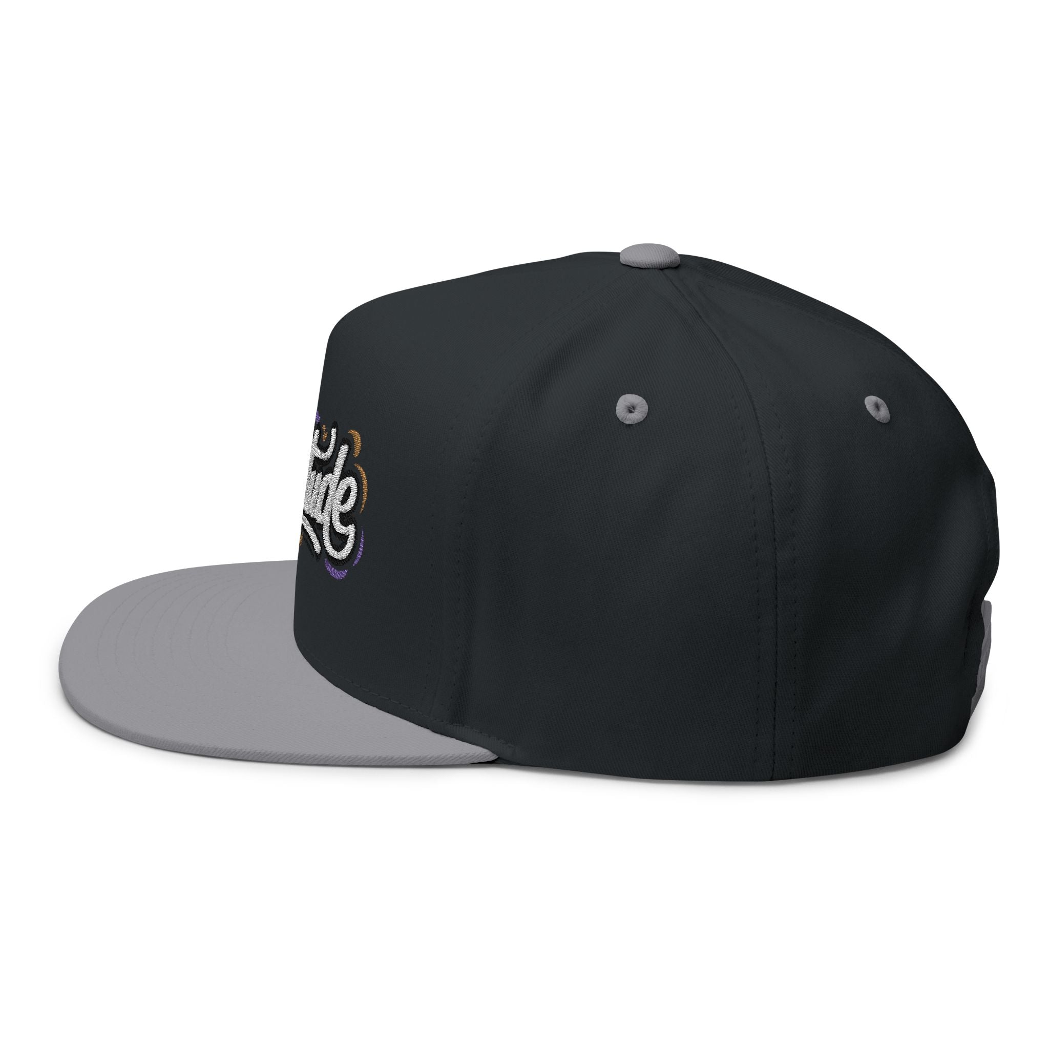 Flat Bill Cap - "GRATITUDE" Embroidered Snapback Hat