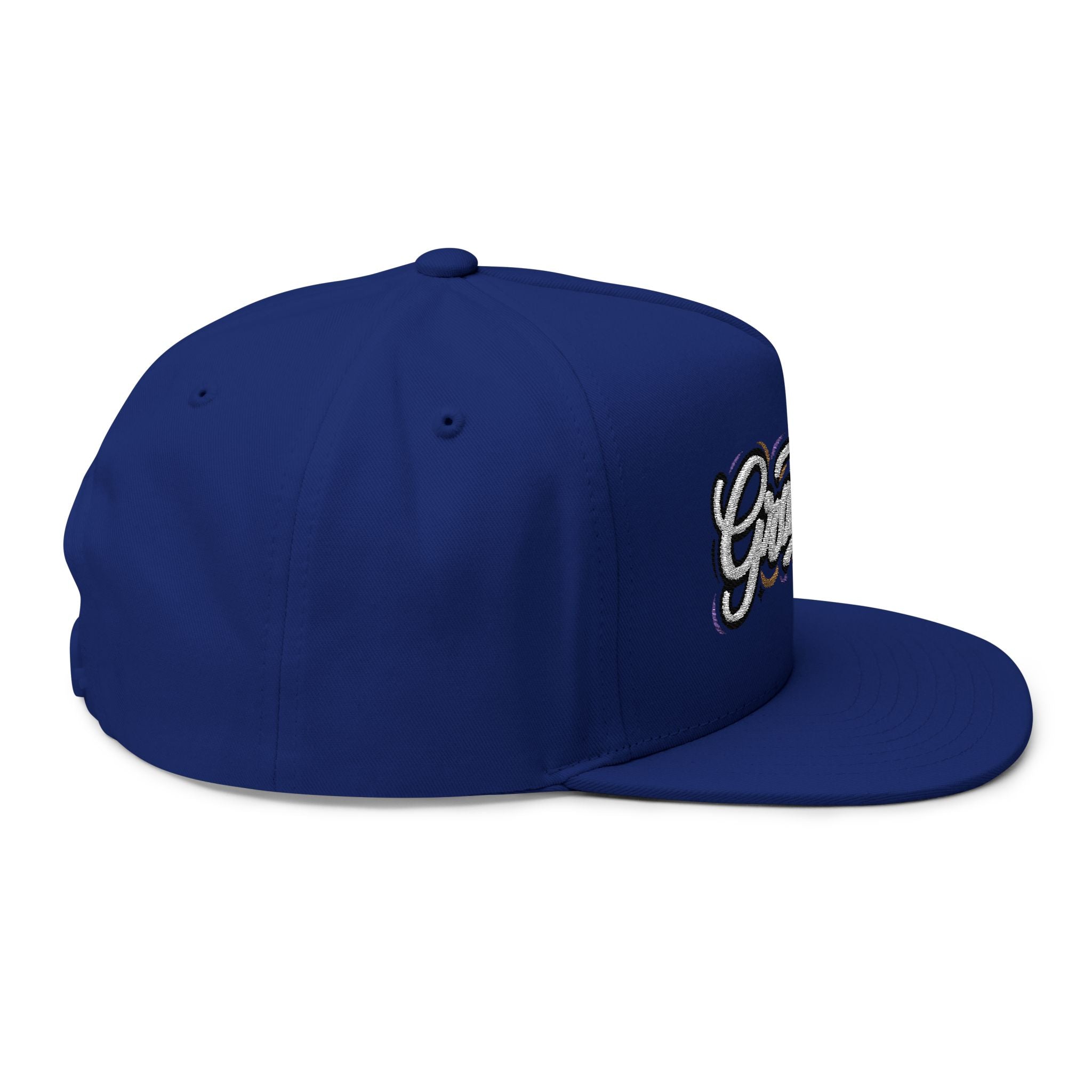 Flat Bill Cap - "GRATITUDE" Embroidered Snapback Hat